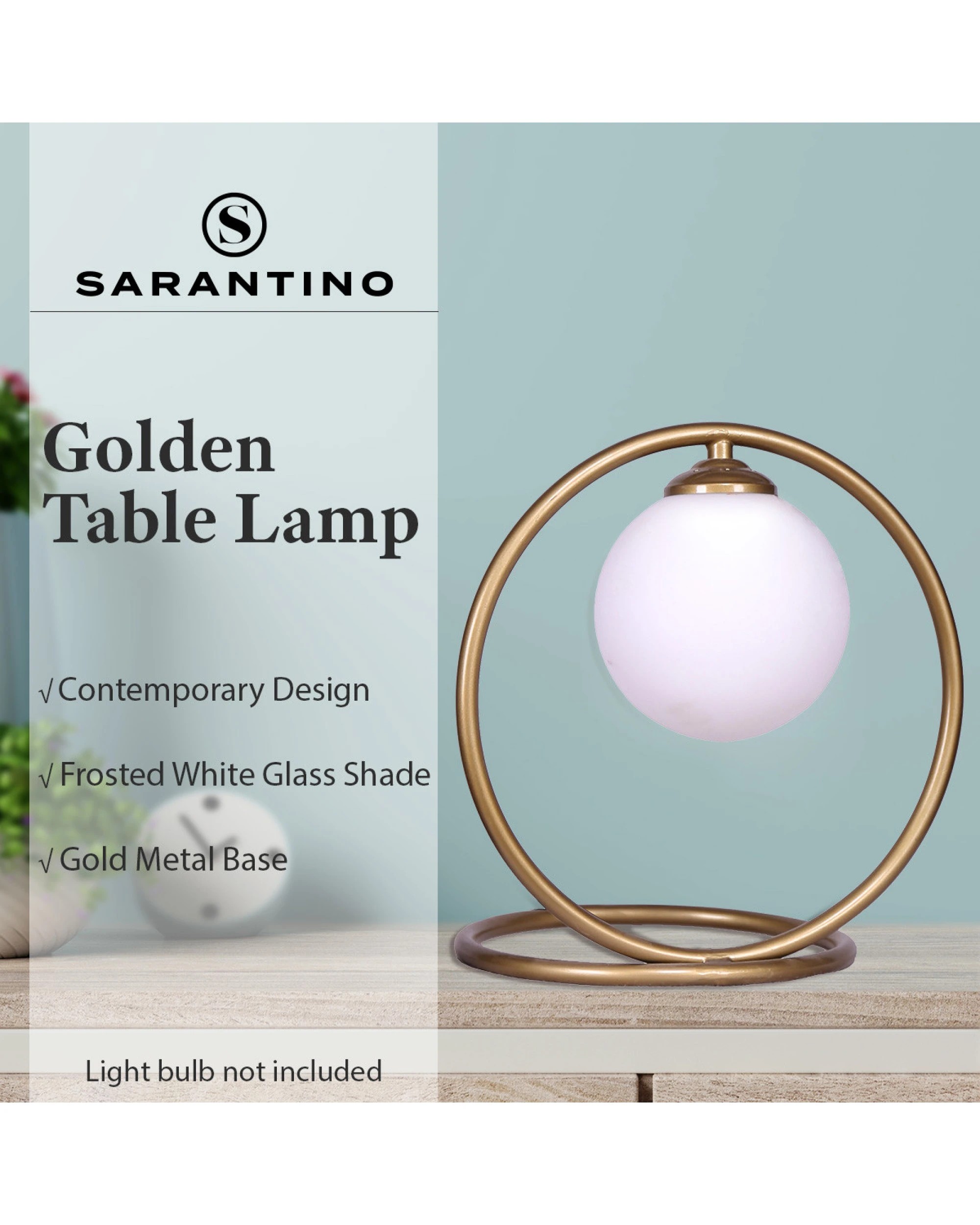 2 Sarantino Gold Metal Table Lamp, 2 of 8