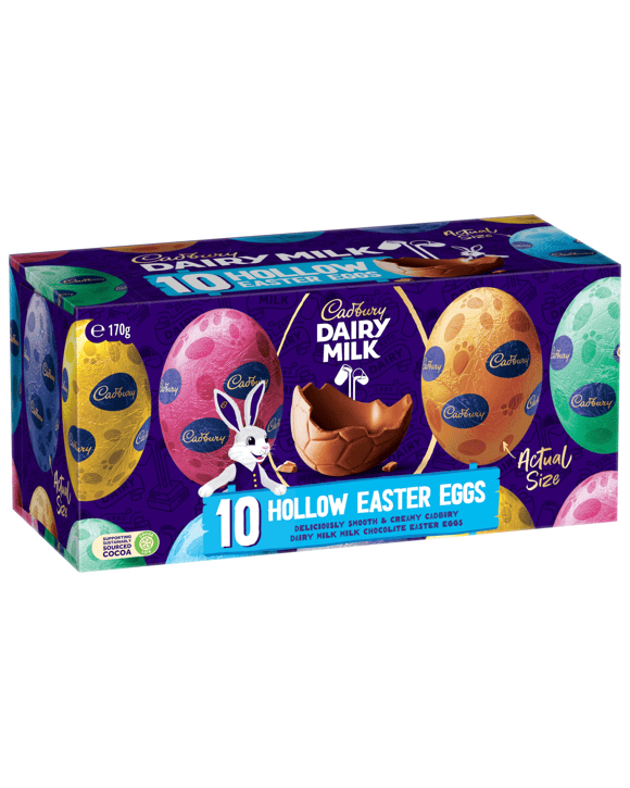 Cadbury Dairy Milk 10 Pack Hollow Easter Eggs 170g