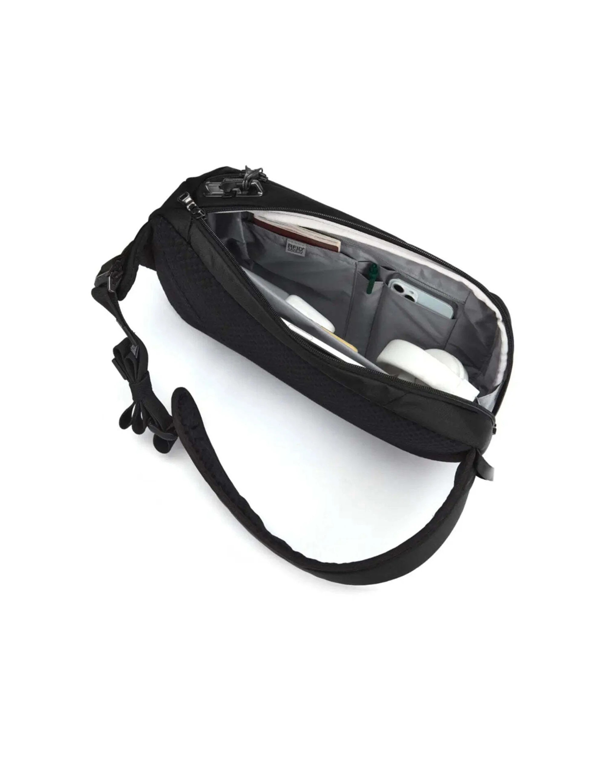 2 Pacsafe Vibe 325 Anti-Theft 10L Slingpack Lockable Compartments Travel Bag - Black, 2 of 7