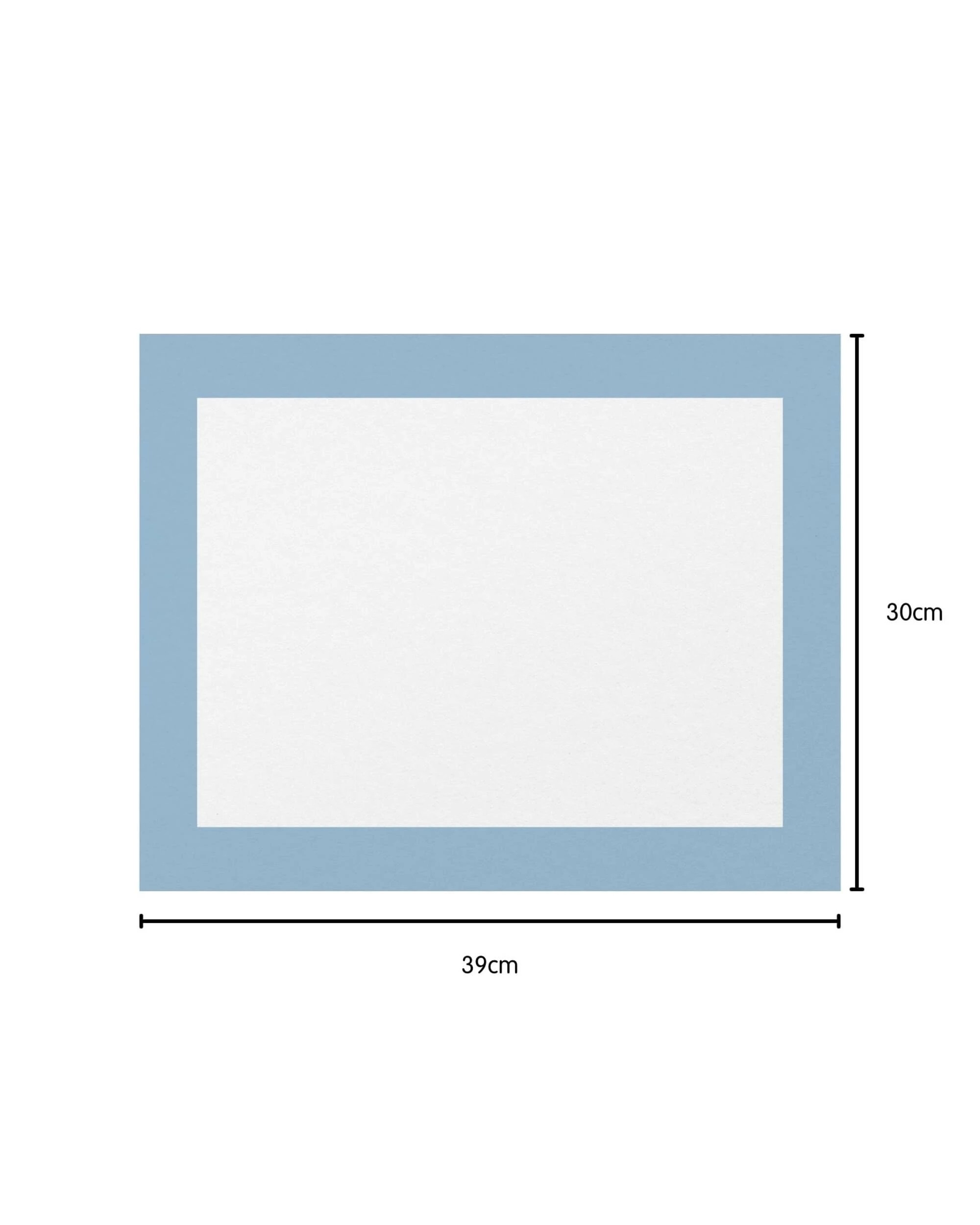 4 Artwrap and White Paper Placemats Pack of 8 - Blue, 4 of 5