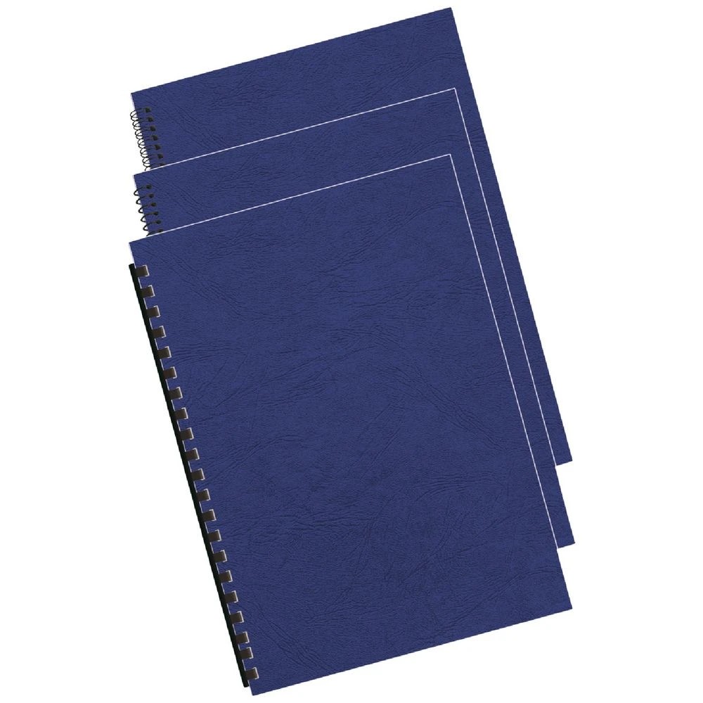 3 Fellowes Leatherboard Binding Covers A4 Royal Blue 100 Pack, 3 of 3