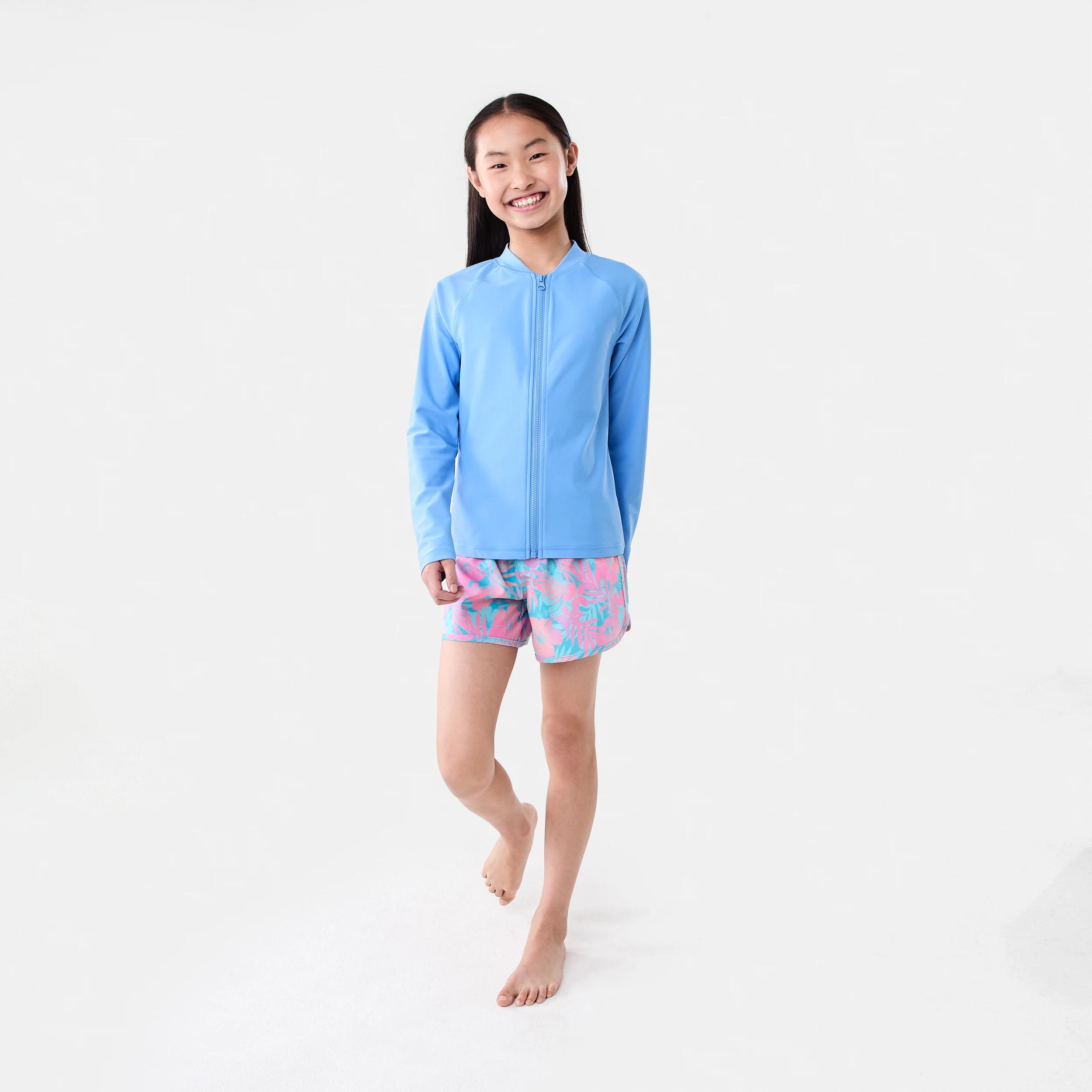5 Long Sleeve Zip Through Rash Vest JAYBIRD BLUE, 5 of 6