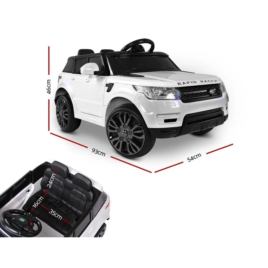 2 Rigo Kids Electric Ride On Car SUV Cars Remote 12V - White, 2 of 8