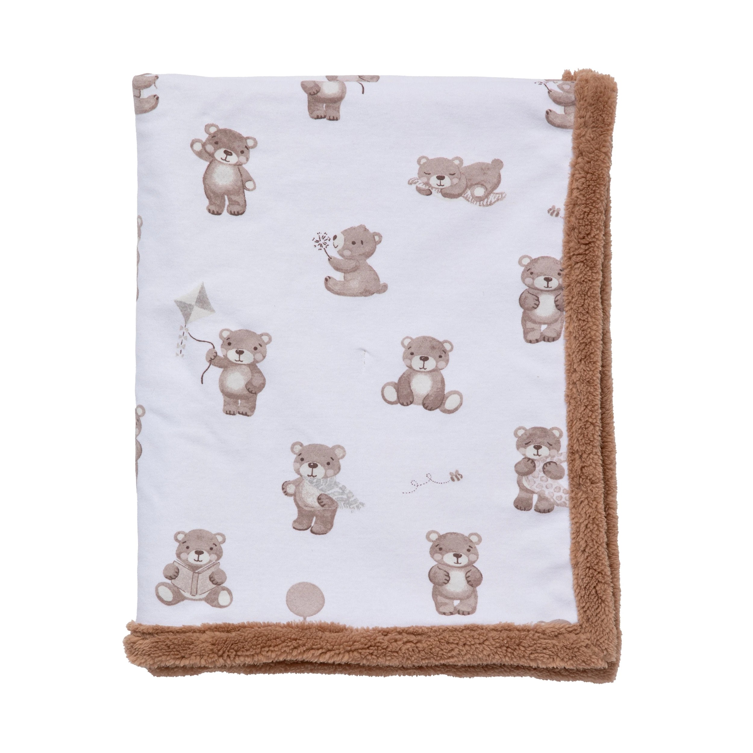 1 Living Textiles - Sherpa Pram Blanket - Cuddly Bear - Assorted, 1 of 8