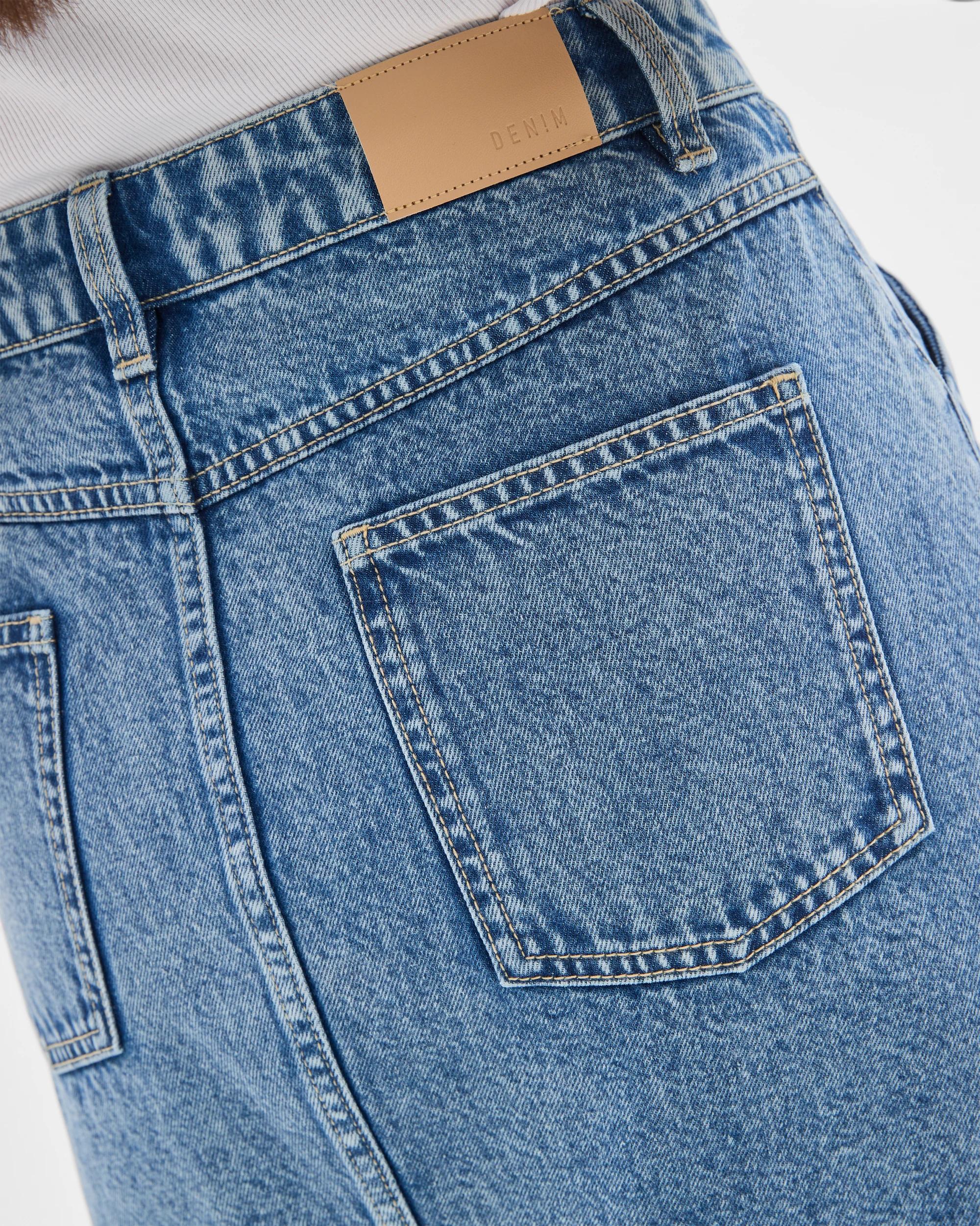 3 Target Denim Denim Slant Pocket Mini Skirt SALT/PEPPER INDIGO, 3 of 6