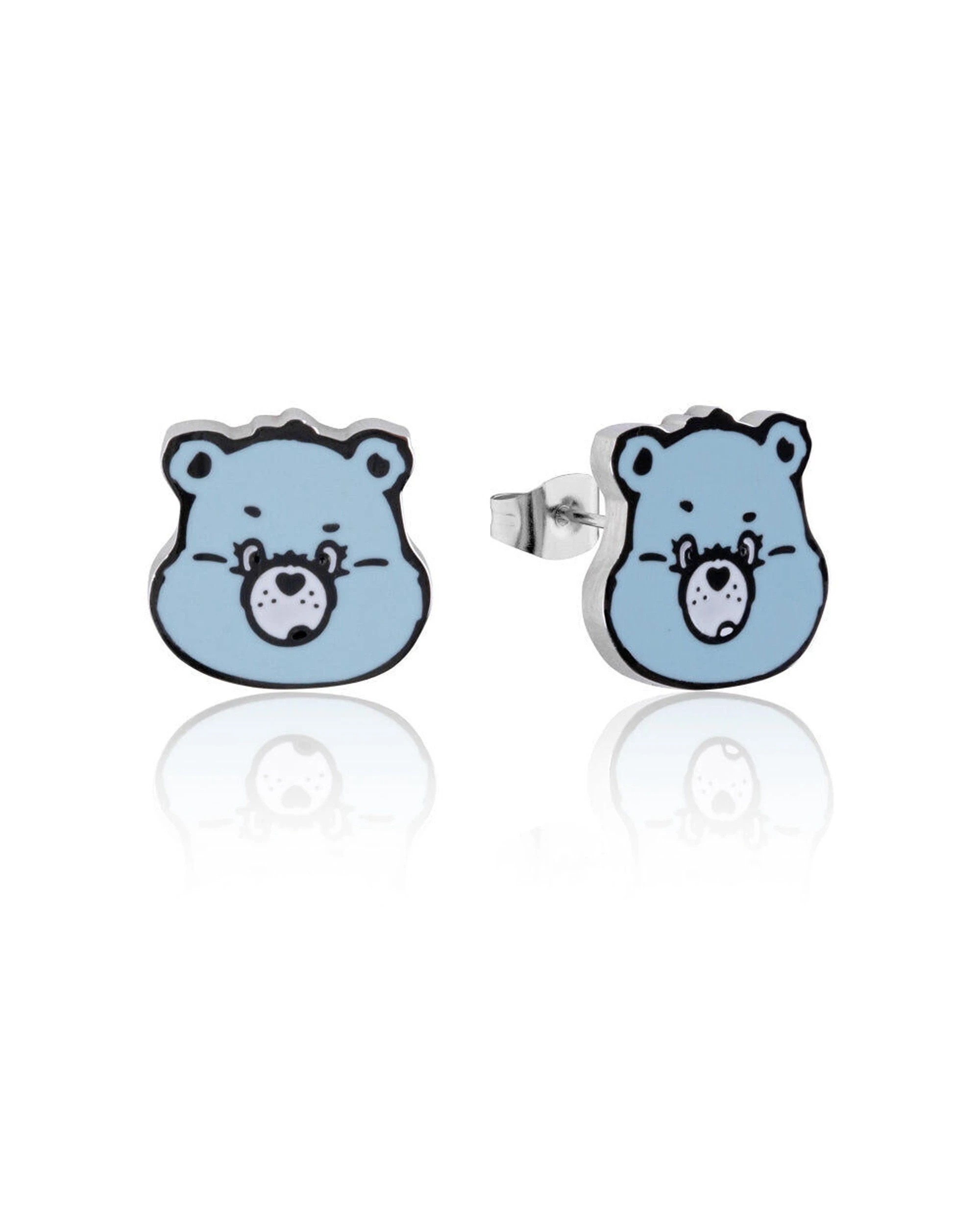 1 Care Bears ECC Grumpy Bear Enamel Stud Earrings Stainless Steel - Blue, 1 of 2