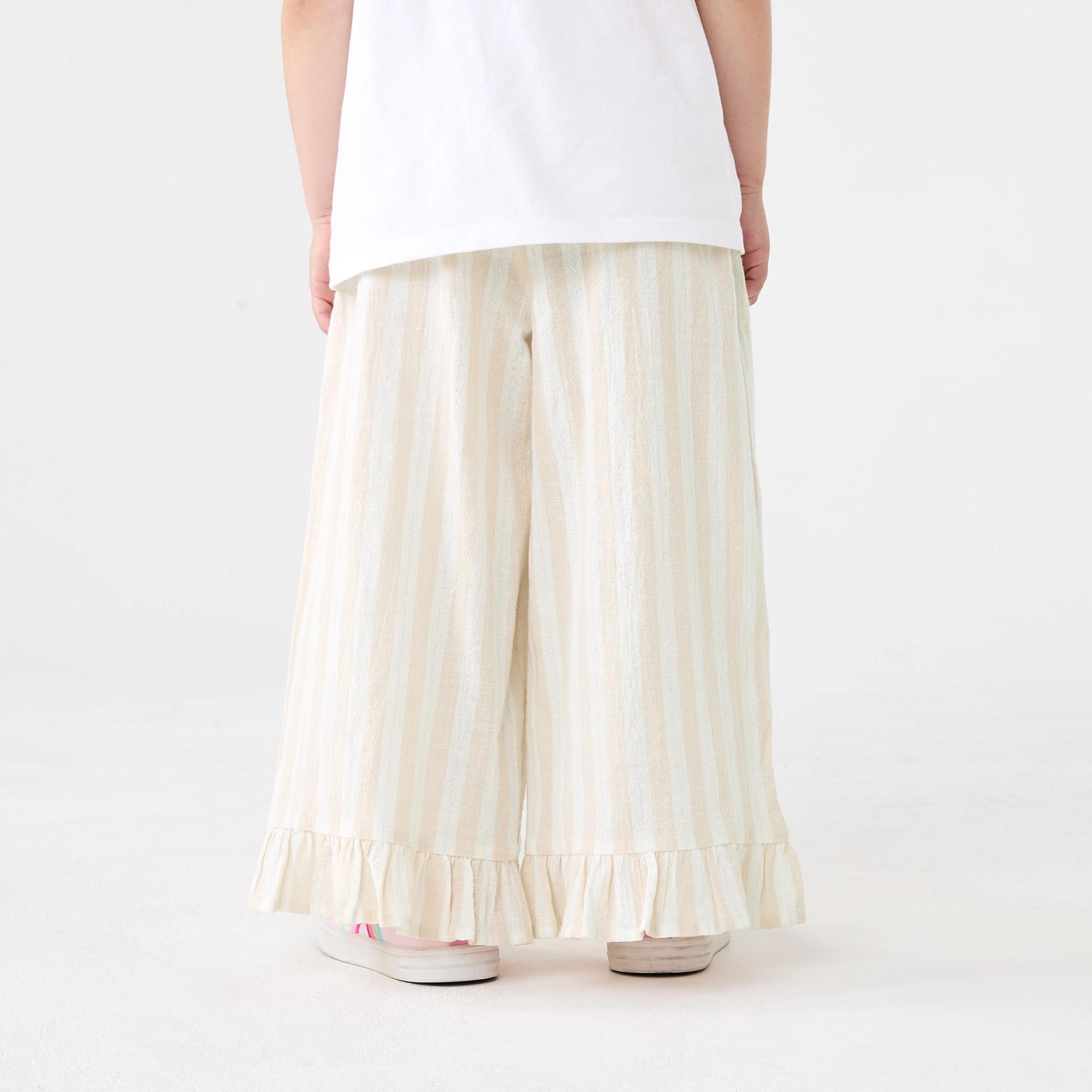 2 Frill Hem Pants Bge Stripe, 2 of 6