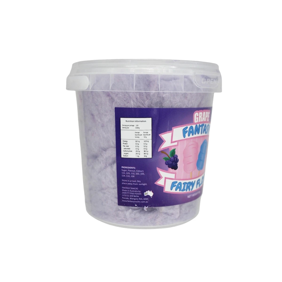2 Fantasy Fairy Floss Grape Tub 60g, 2 of 2