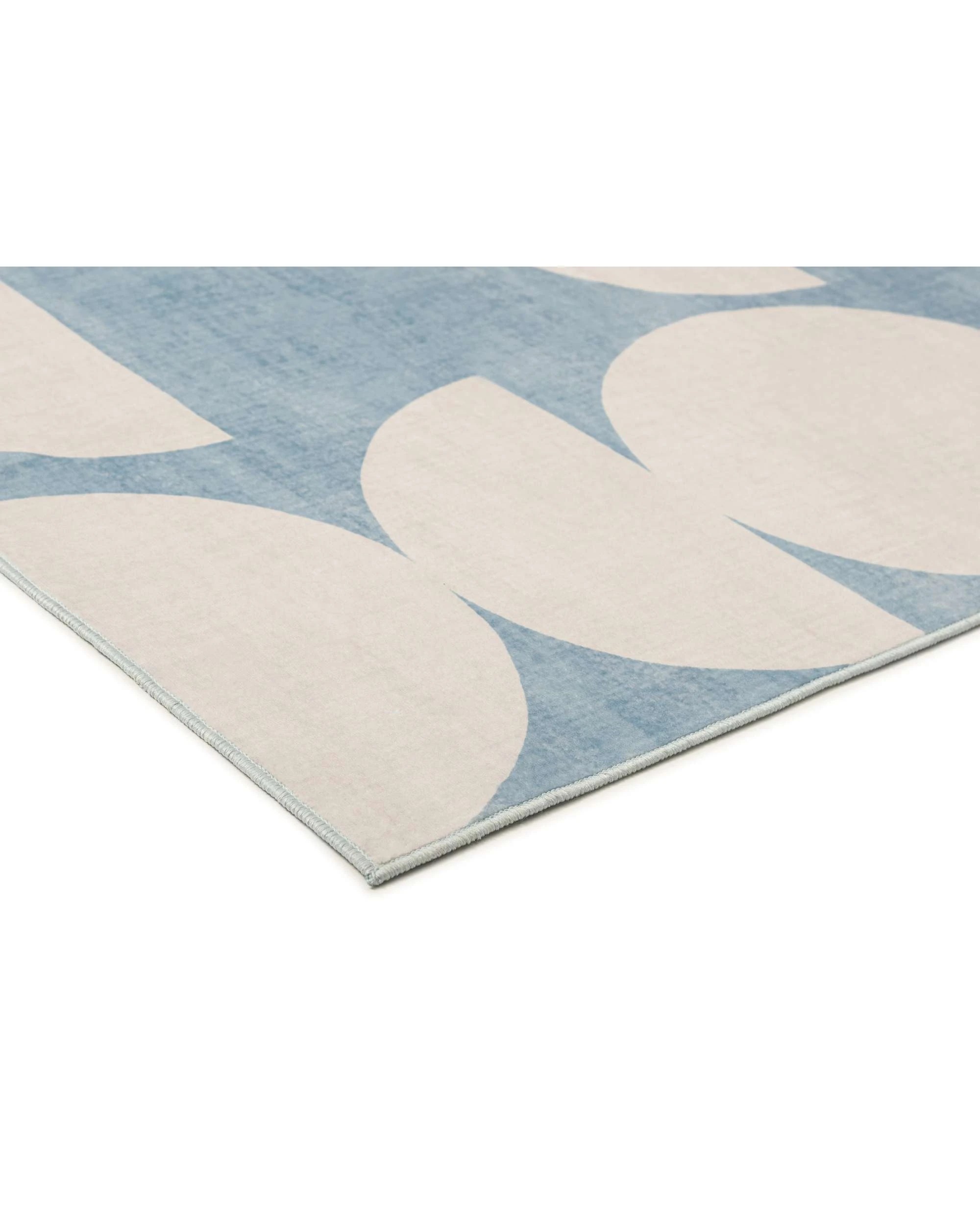 4 Loopsie Malabou Half Moons Printed Washable Rug-290cm x 190cm - Blue, 4 of 7