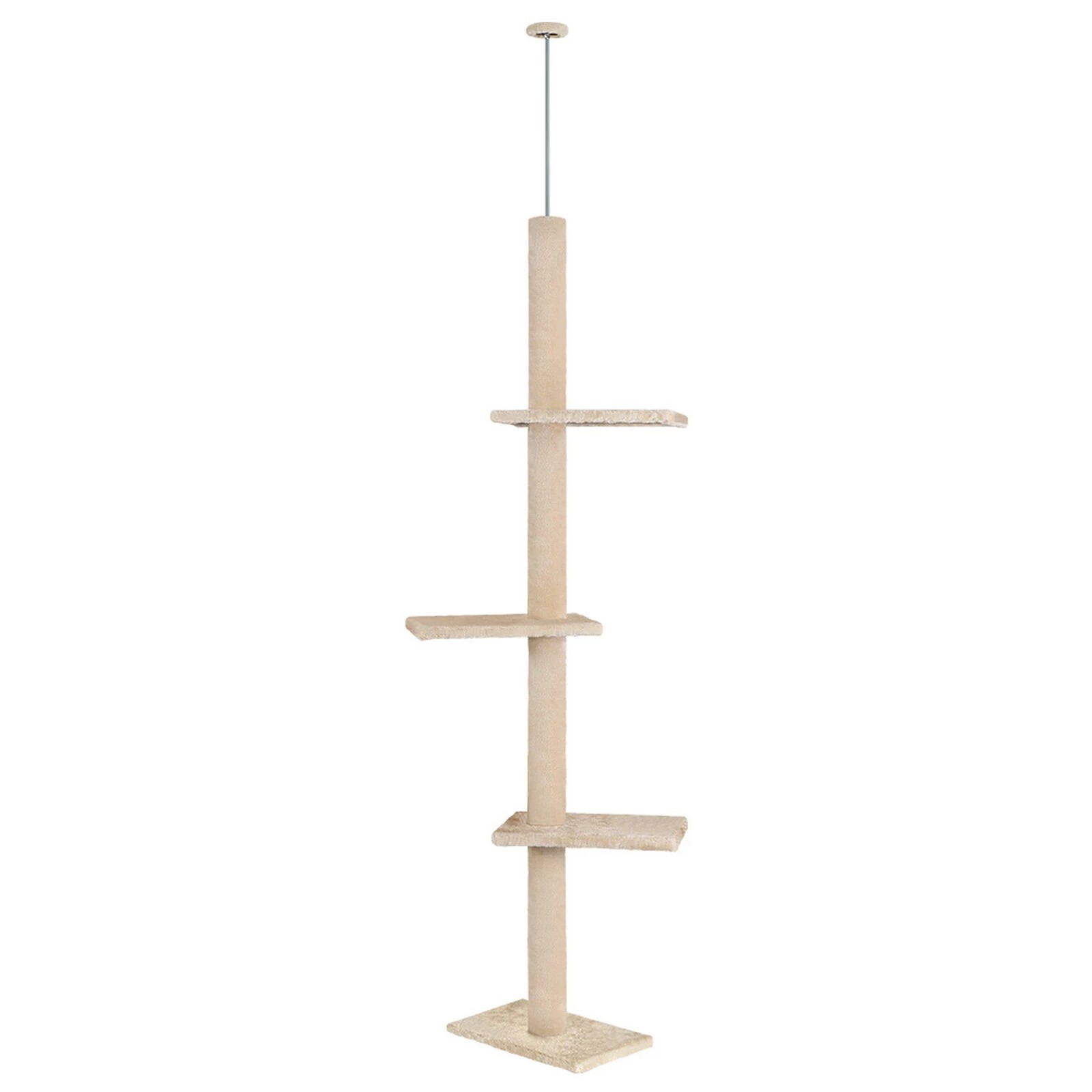 1 Beastie Cat Tree Scratching Post Scratcher Tower Condo House Furniture 230-286cm - Beige, 1 of 6