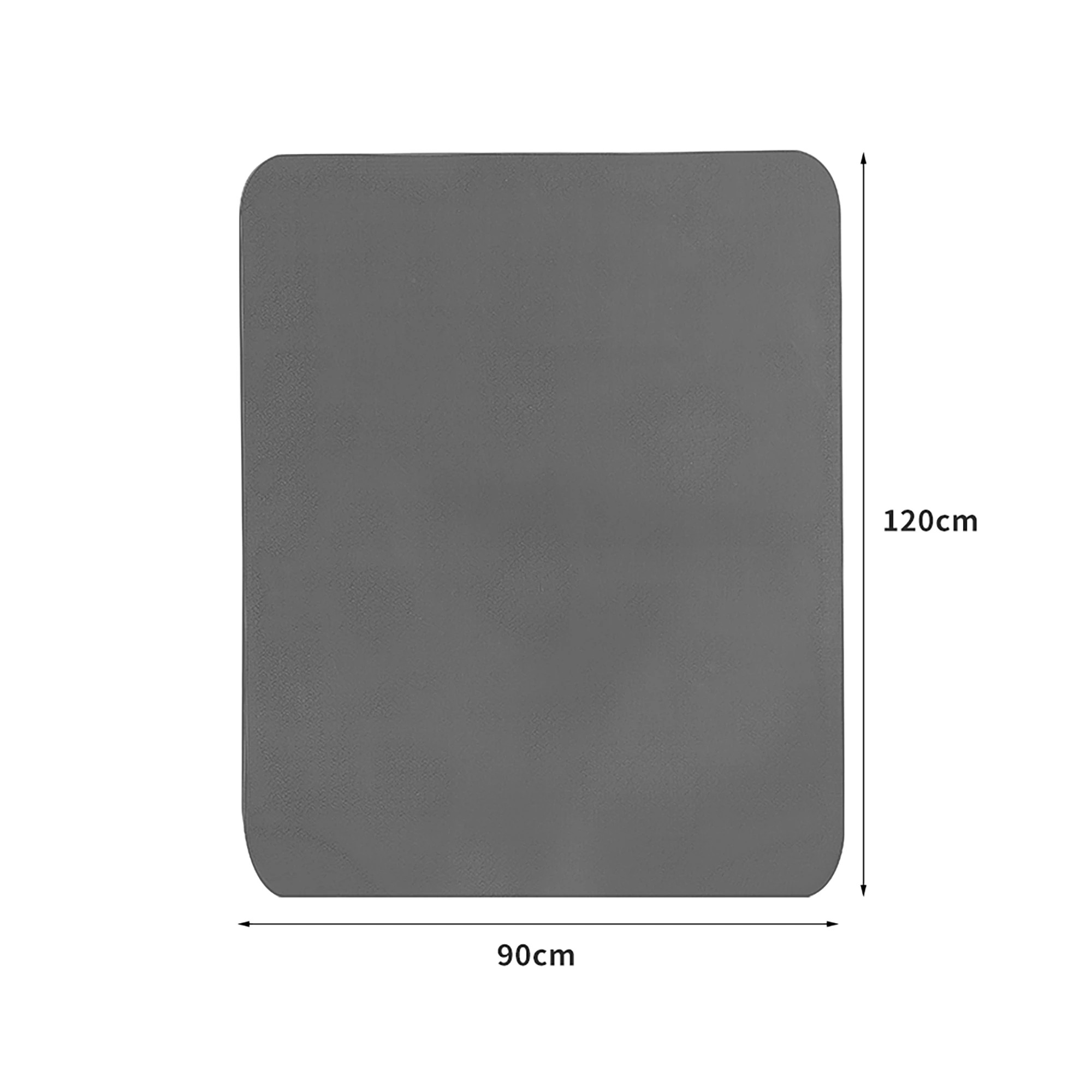 3 Marlow Square Chair Mat Floor Protectors PVC No Pin - Black, 3 of 6