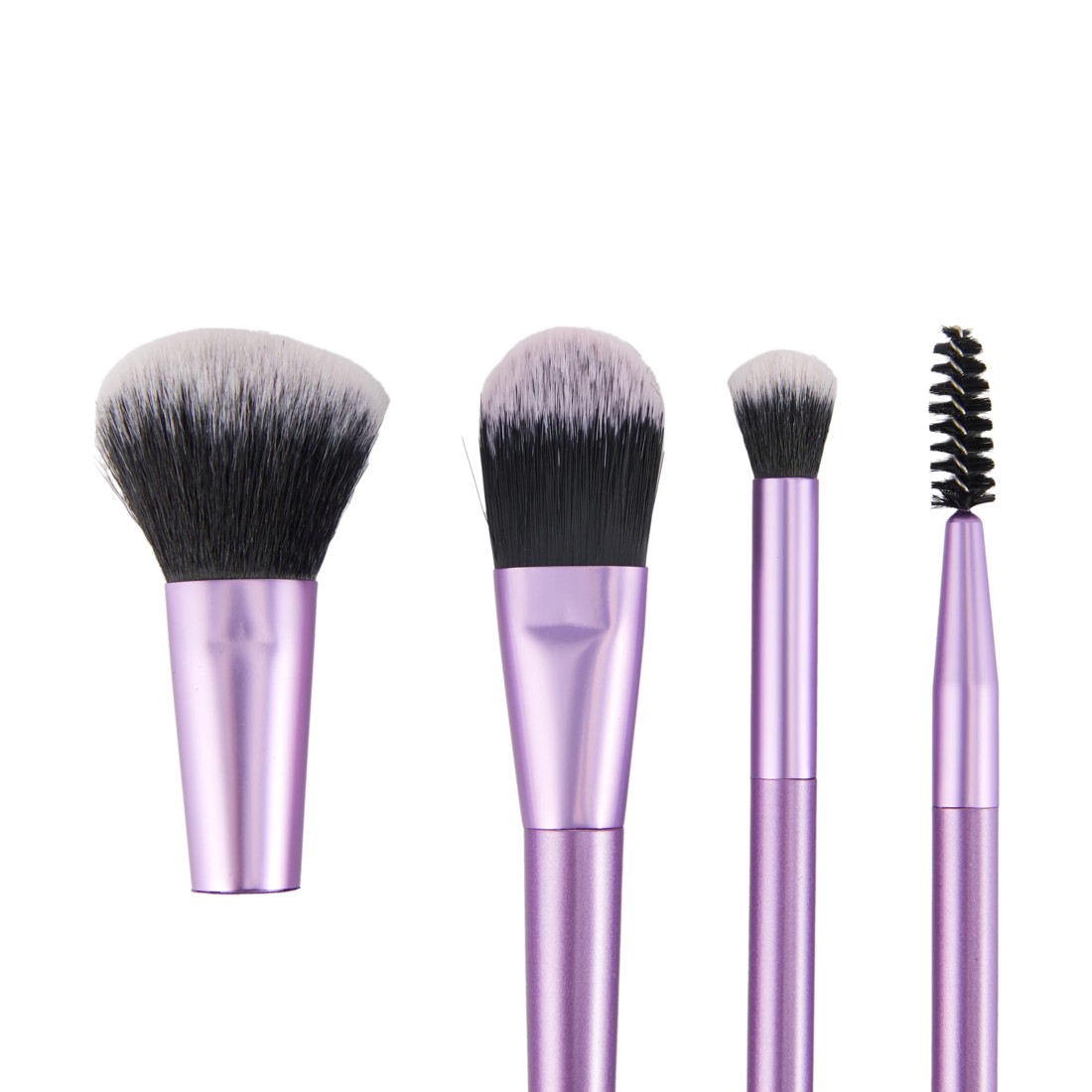 5 OXX Cosmetics 4 Piece Face and Eye Dual End Makeup Brush Set - Purple, 5 of 7