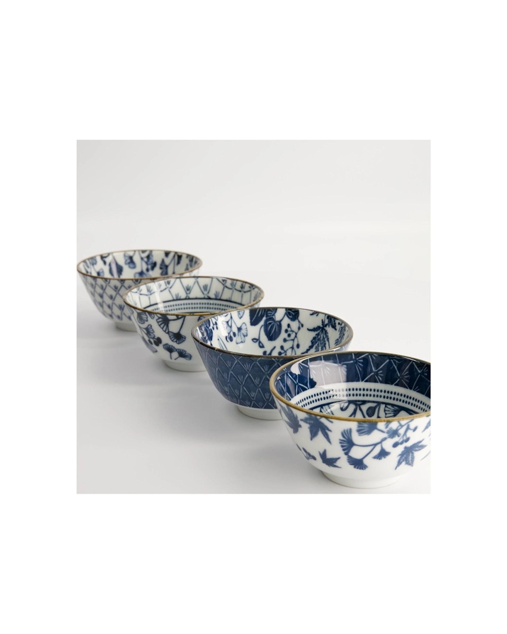 4 Tokyo Design 4pc Studio Flora Japonica Rice Bowl Set 12cm Mixed, 4 of 7