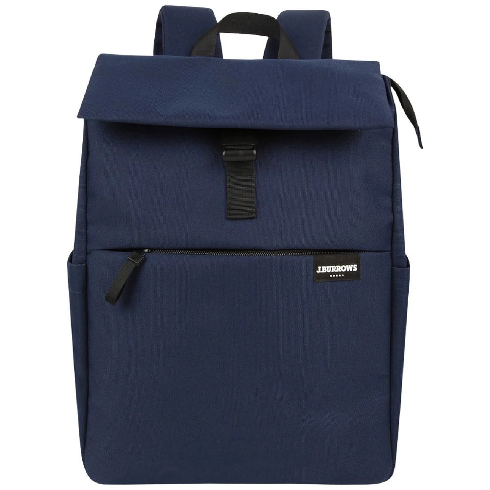 1 J.Burrows 15.6" Laptop Backpack Roll Top Navy, 1 of 9