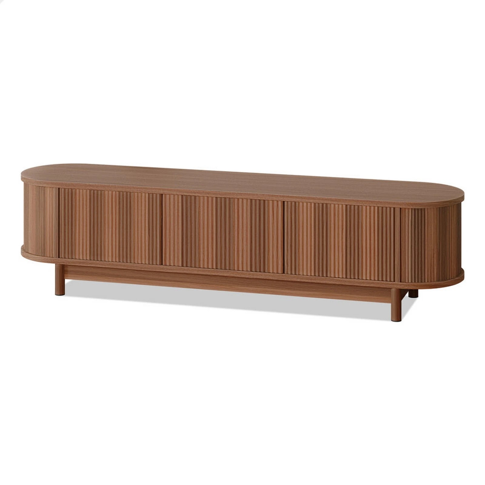 1 Alfordson Entertainment Unit TV Cabinet Stand 160cm Storage Shelf - Walnut, 1 of 10