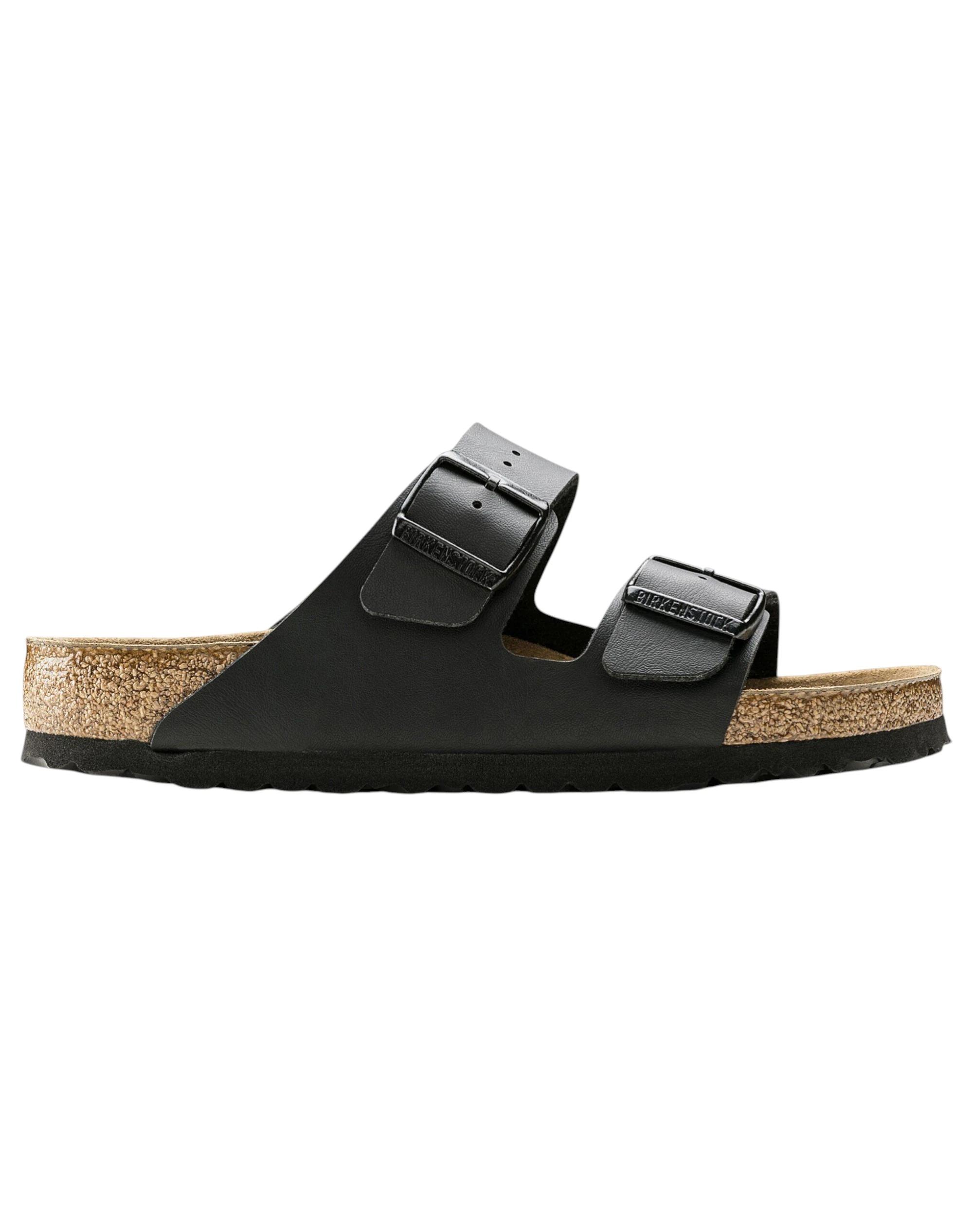 3 Birkenstock Womens Arizona SFB Birko Flor Narrow Slip On Sandals BLACK, 3 of 9