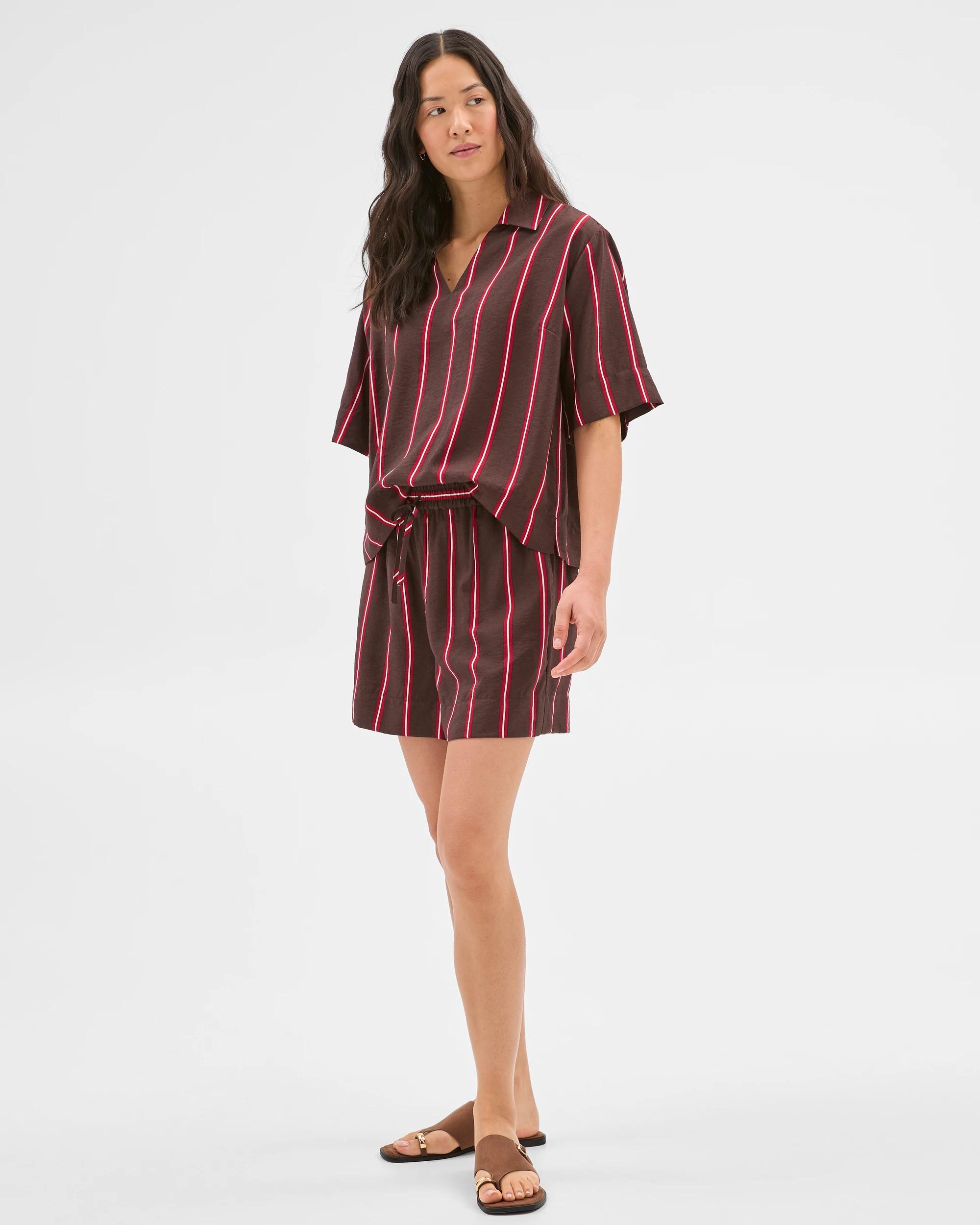 2 Target Stripe Pull On Shorts BROWN STRIPE, 2 of 5