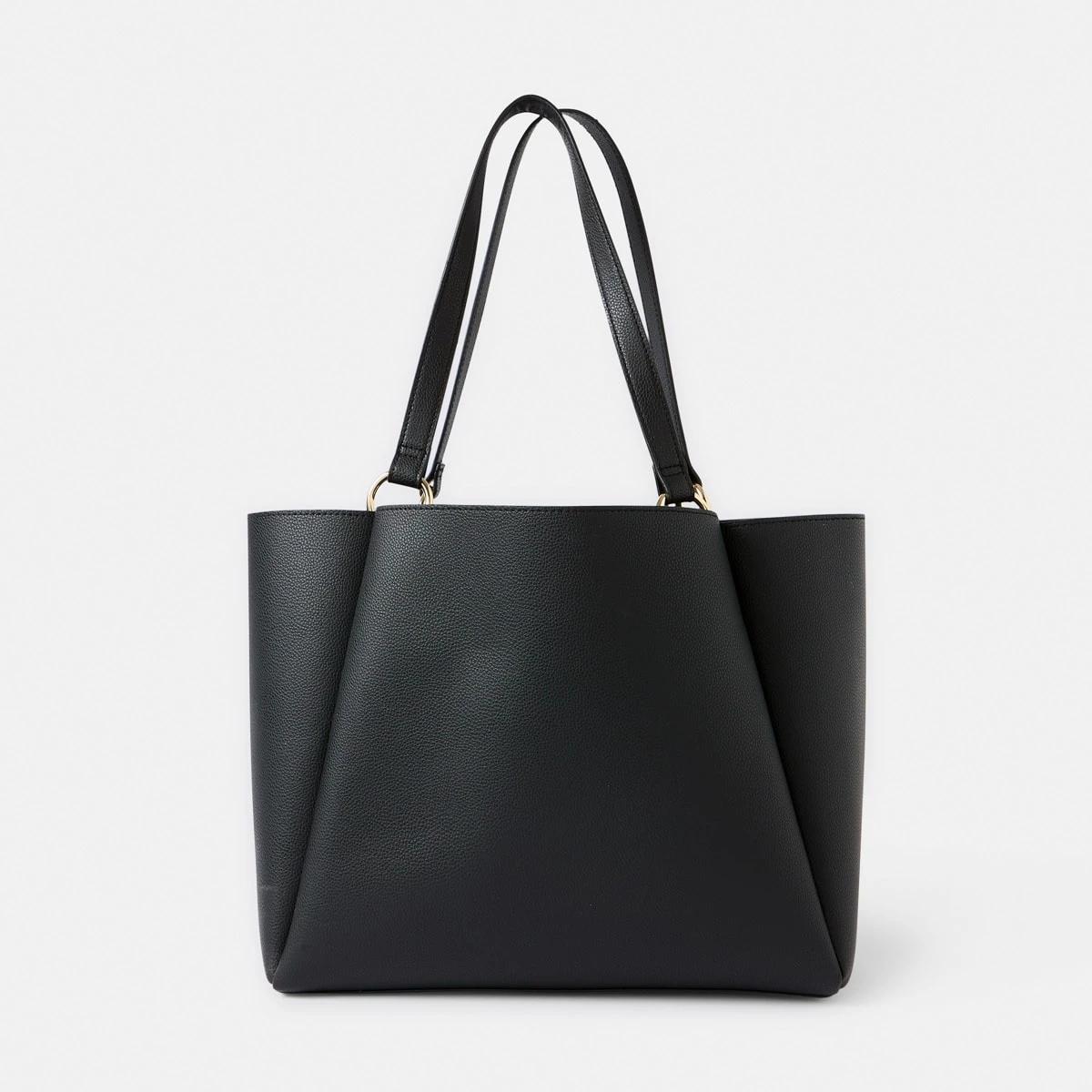 2 PU Tote Bag BLACK, 2 of 6