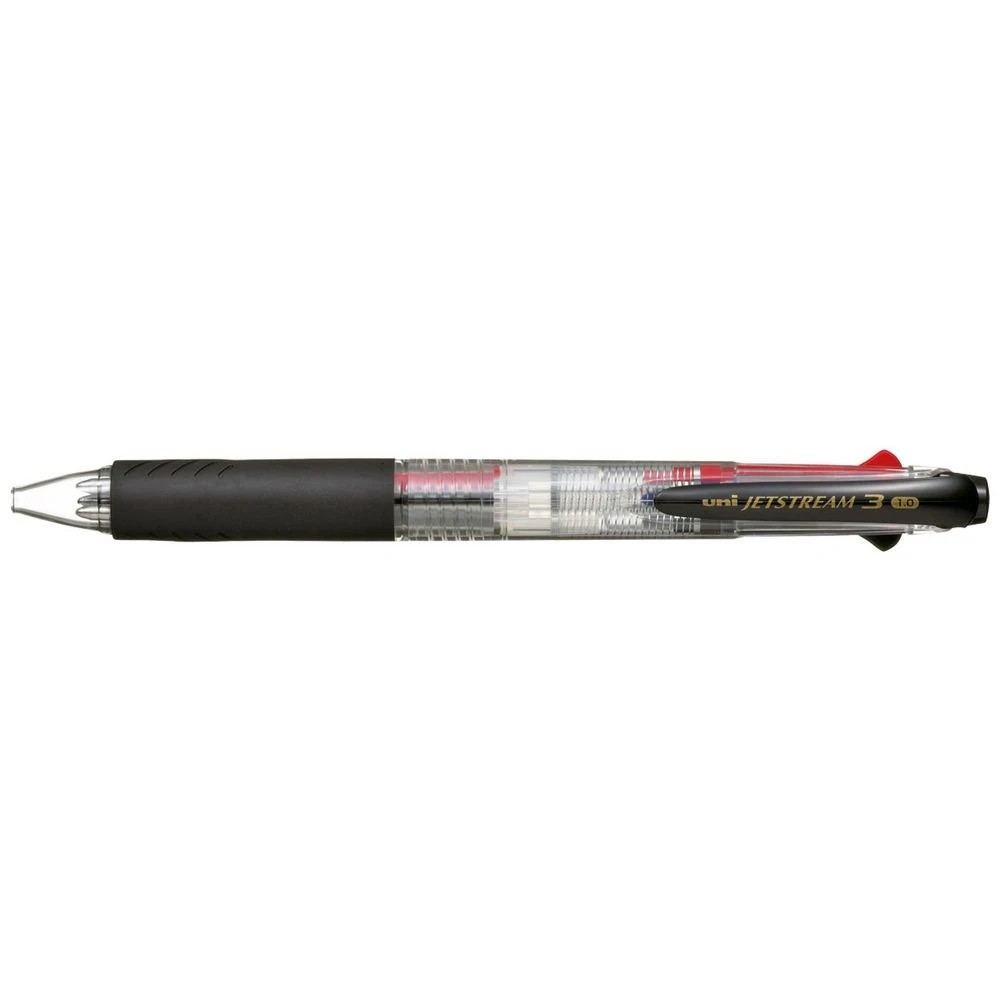 1 Uni Jetstream Retractable Rollerball 3 Colour Pen Black, 1 of 1
