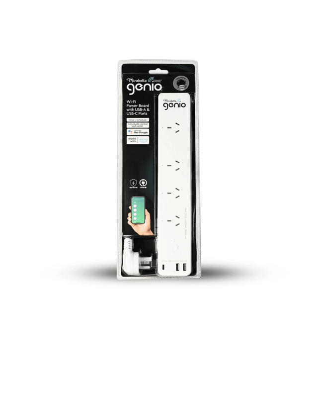 Mirabella Genio Wi-Fi Powerboard 4 Outlets 2 USB-A, 1 U