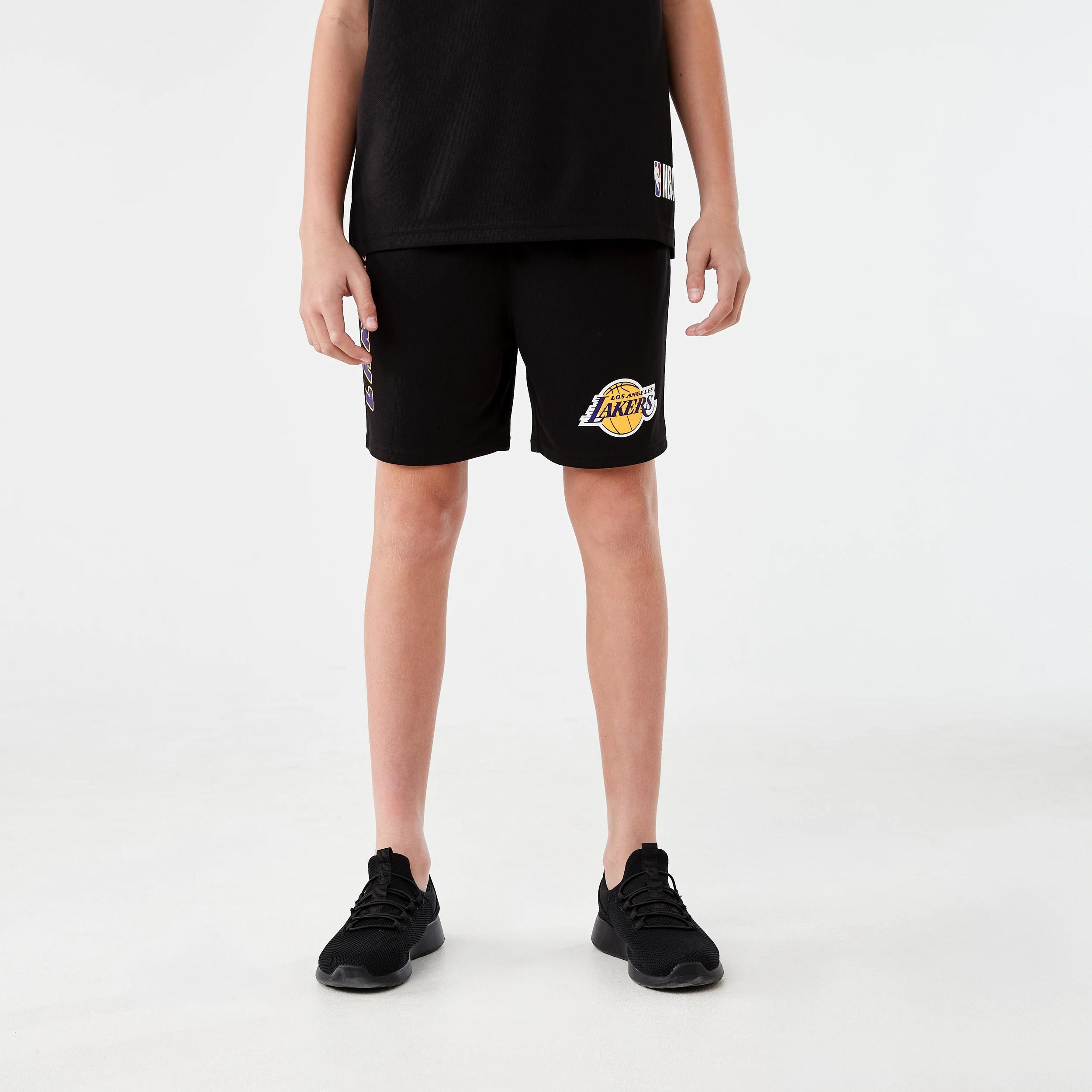 1 Official NBA Kids Mesh Shorts BLACK LAKERS MESH SHORT, 1 of 8