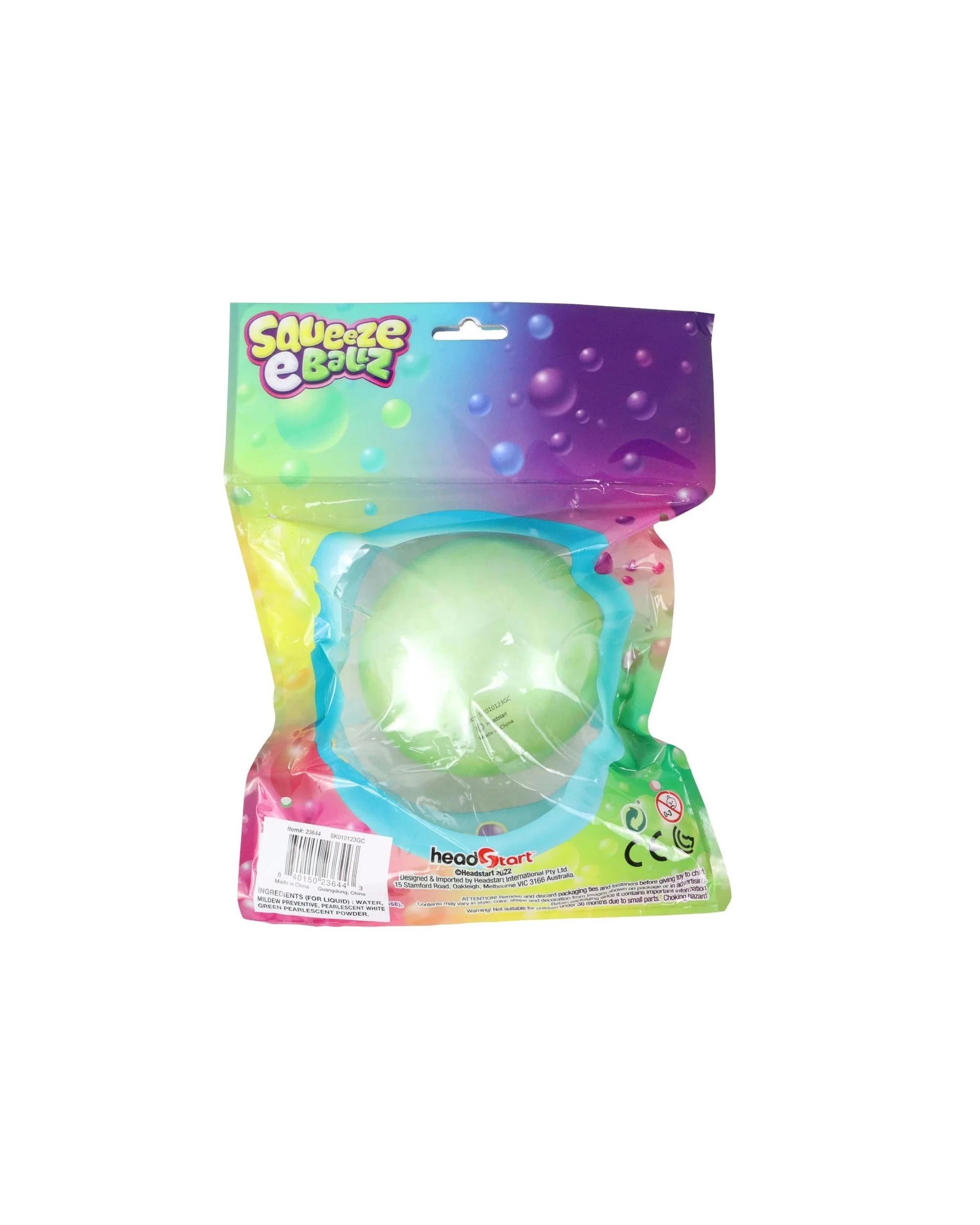 3 Squeeze-E-Ballz Slime Filled Ball - Green, 3 of 3