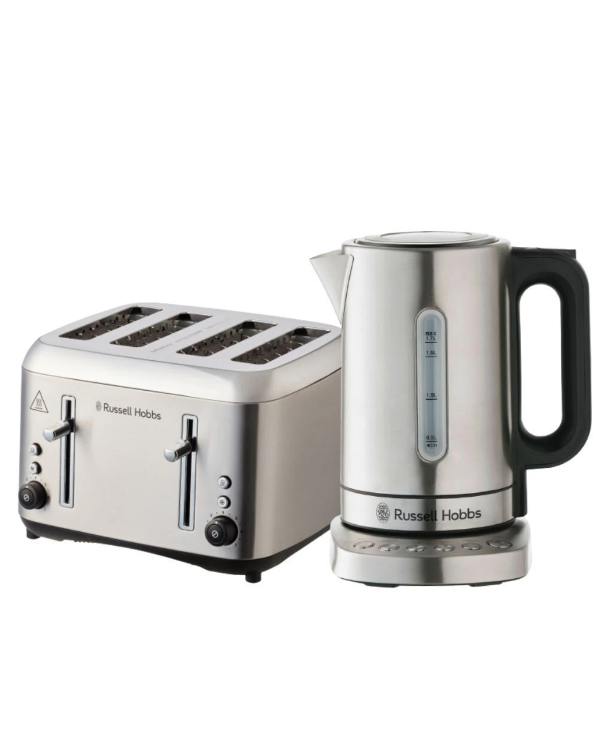 1 Russell Hobbs Addison Toaster & Kettle Set - Silver, 1 of 4