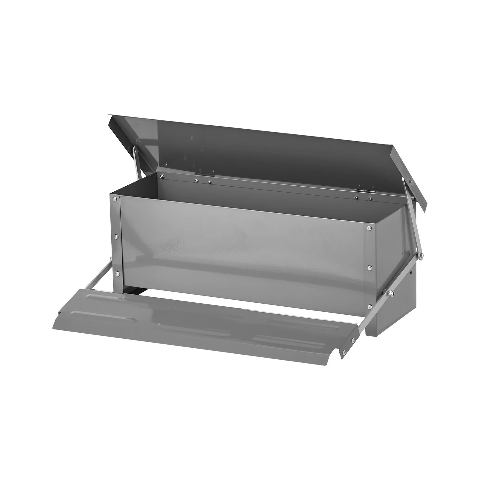 8 Alopet Automatic Chicken Food Feeder Galvanized Treadle Self Opening Feed 10kg - Silver, 8 of 10