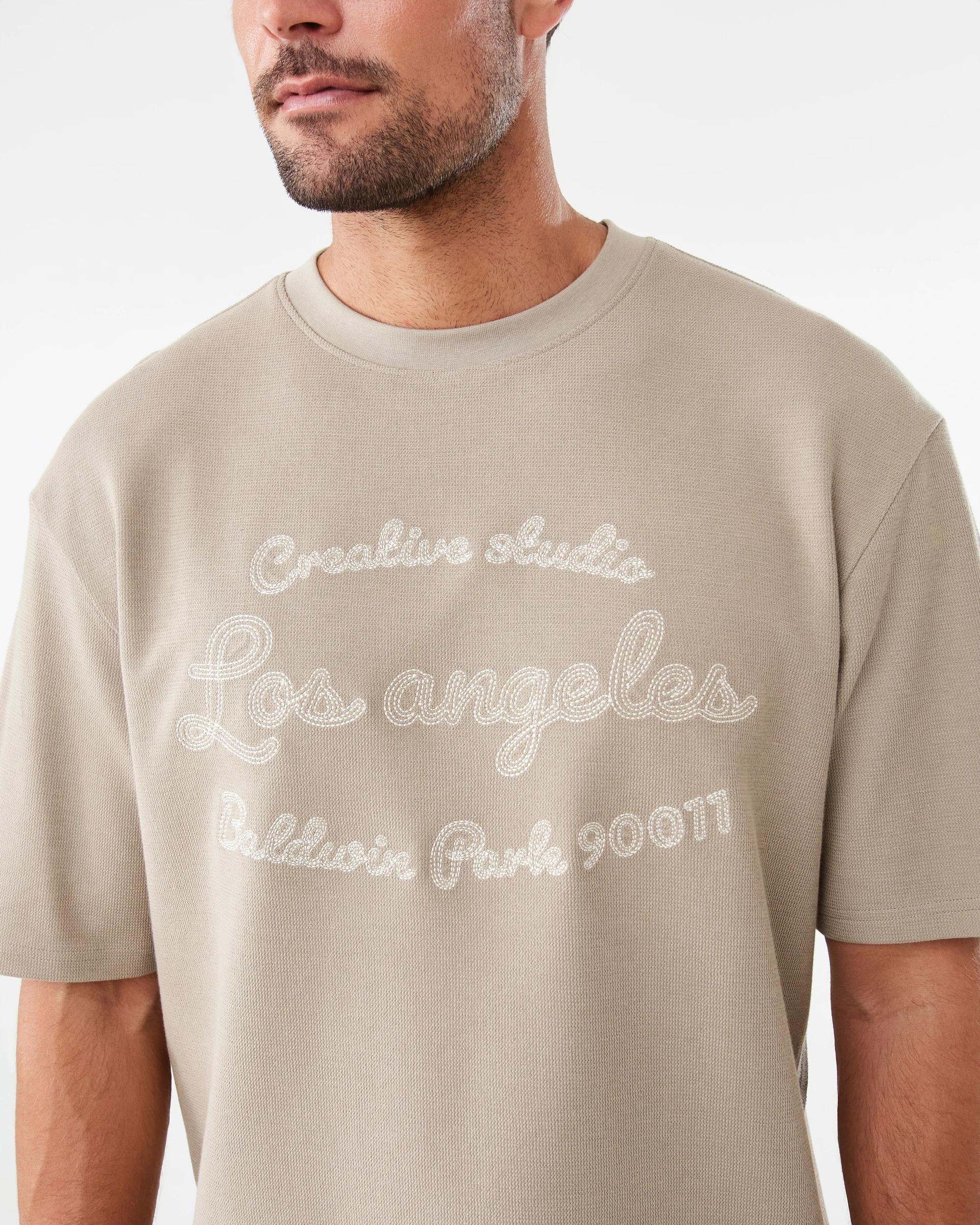 7 Textured Print T-shirt Bge Los, 7 of 7
