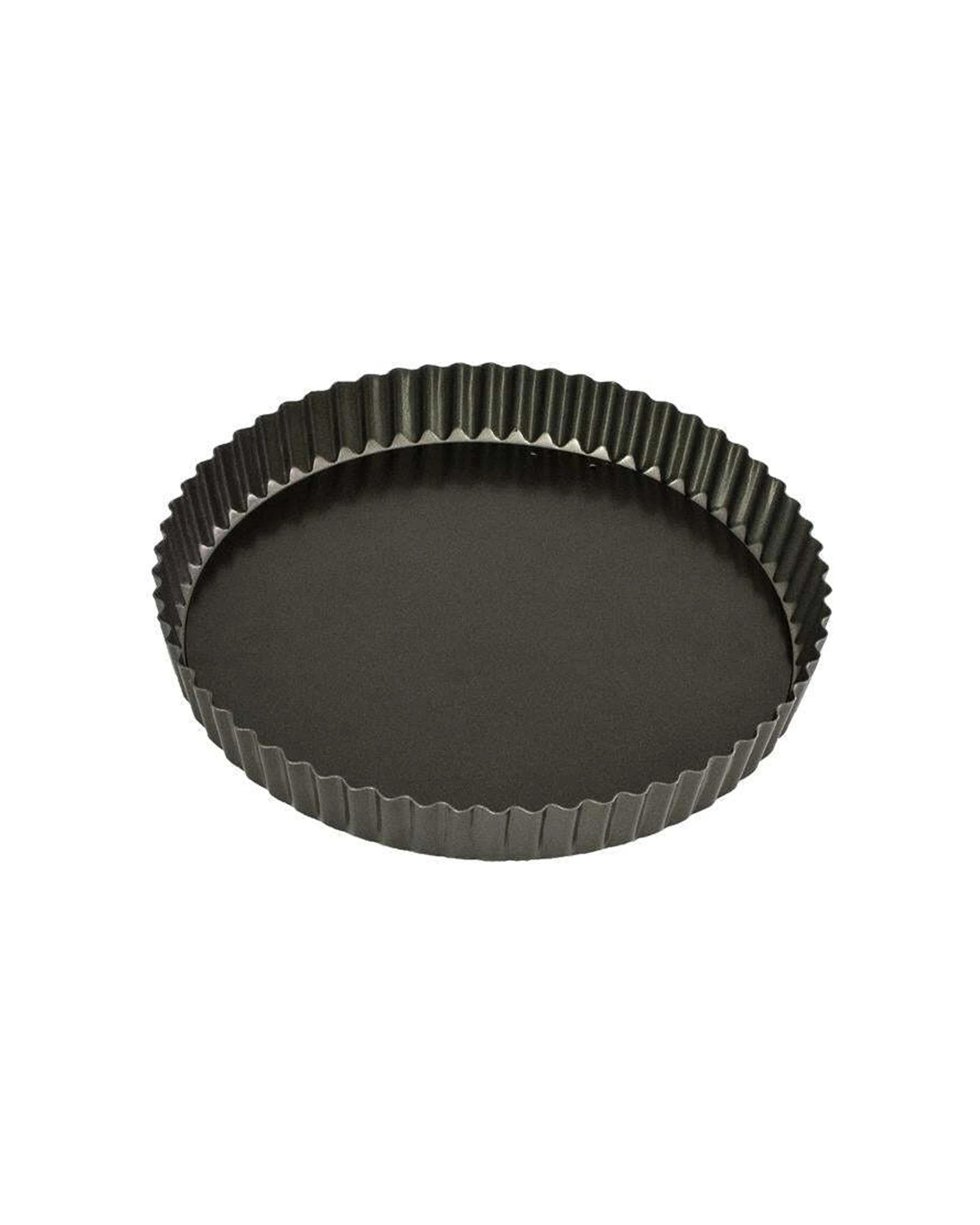 1 Bakemaster Loose Base Carbon Steel 25cm Round Quiche Pan Non-Stick Coating 25cm - Black, 1 of 1