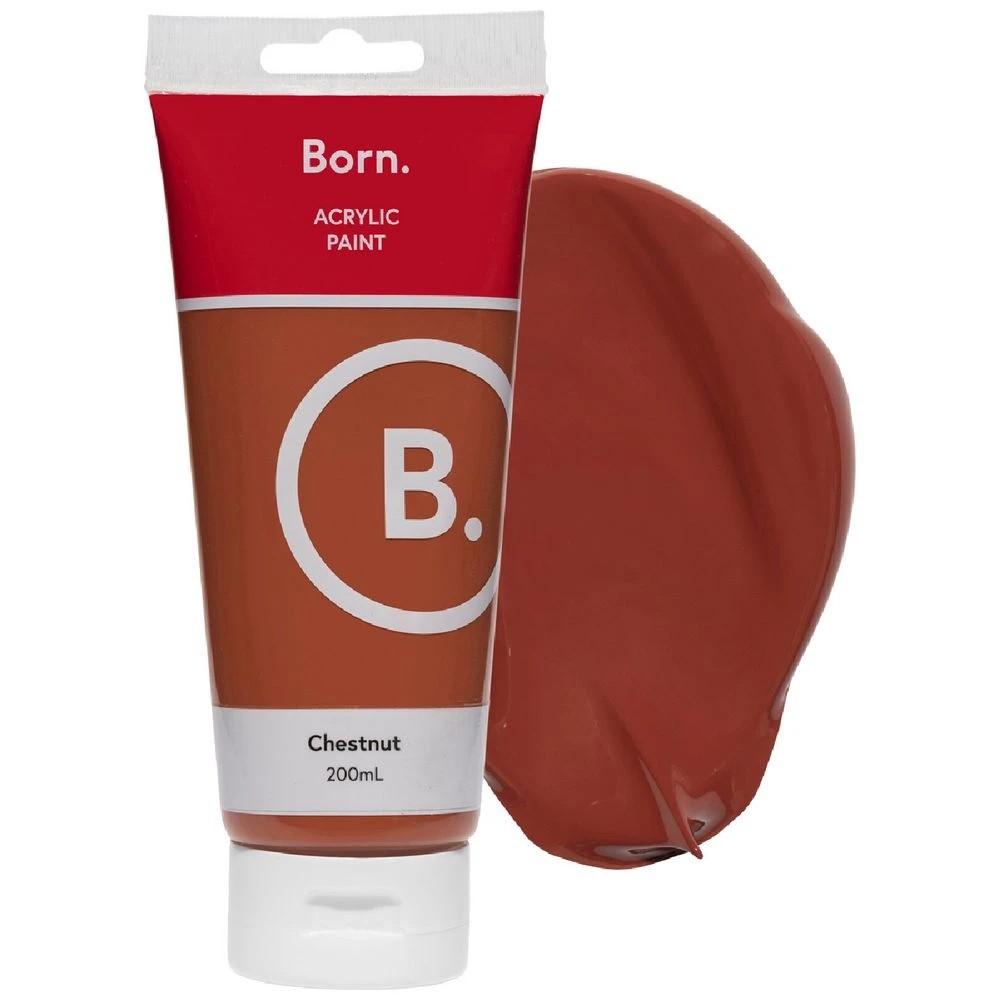 1 Born Acrylic Paint 200mL Chestnut, 1 of 3