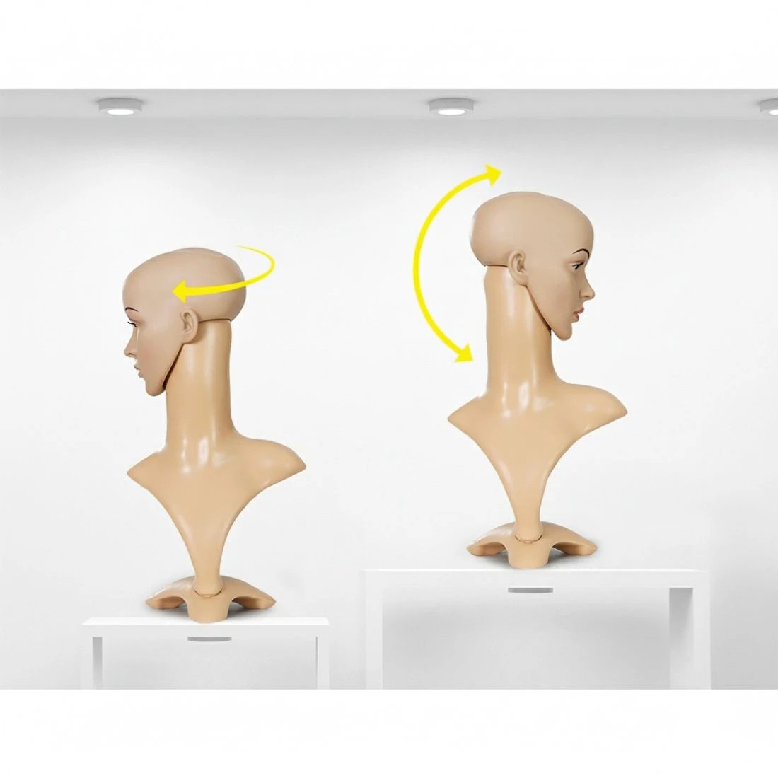 6 Embellir Female Mannequin Head Dummy Model Display Shop Stand Professional Use - White, 6 of 7