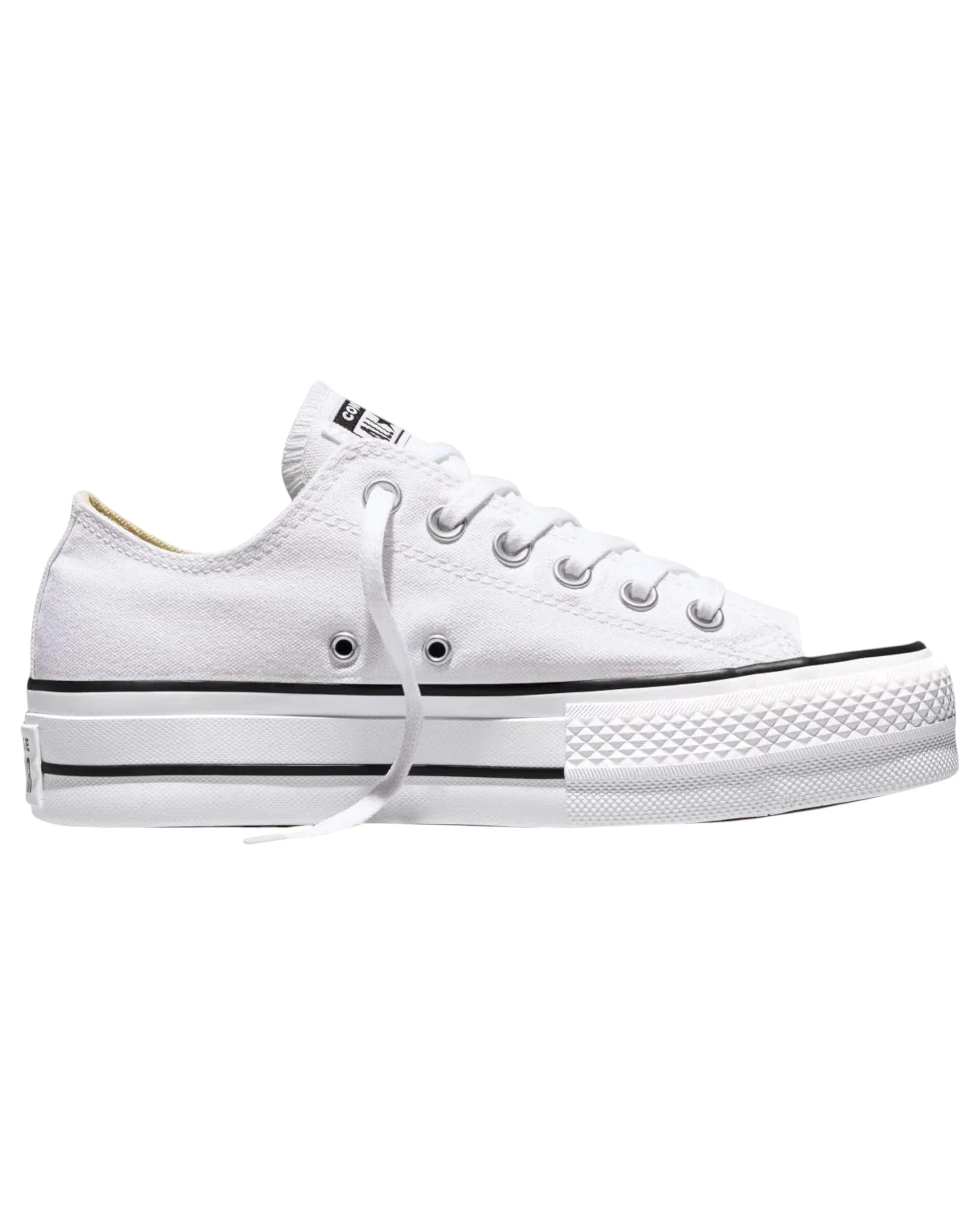 1 Converse Unisex Chuck Taylor All Star Canvas Lift Low Top Sneaker WHITE, 1 of 7