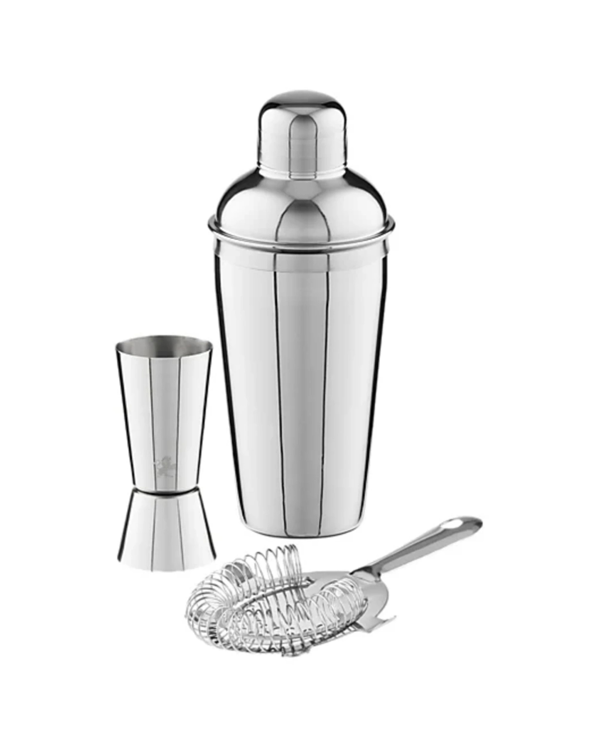 3 Maxwell & Williams Cocktail 3pc Stainless Steel Shaker Jigger Strainer
 - Silver, 3 of 3
