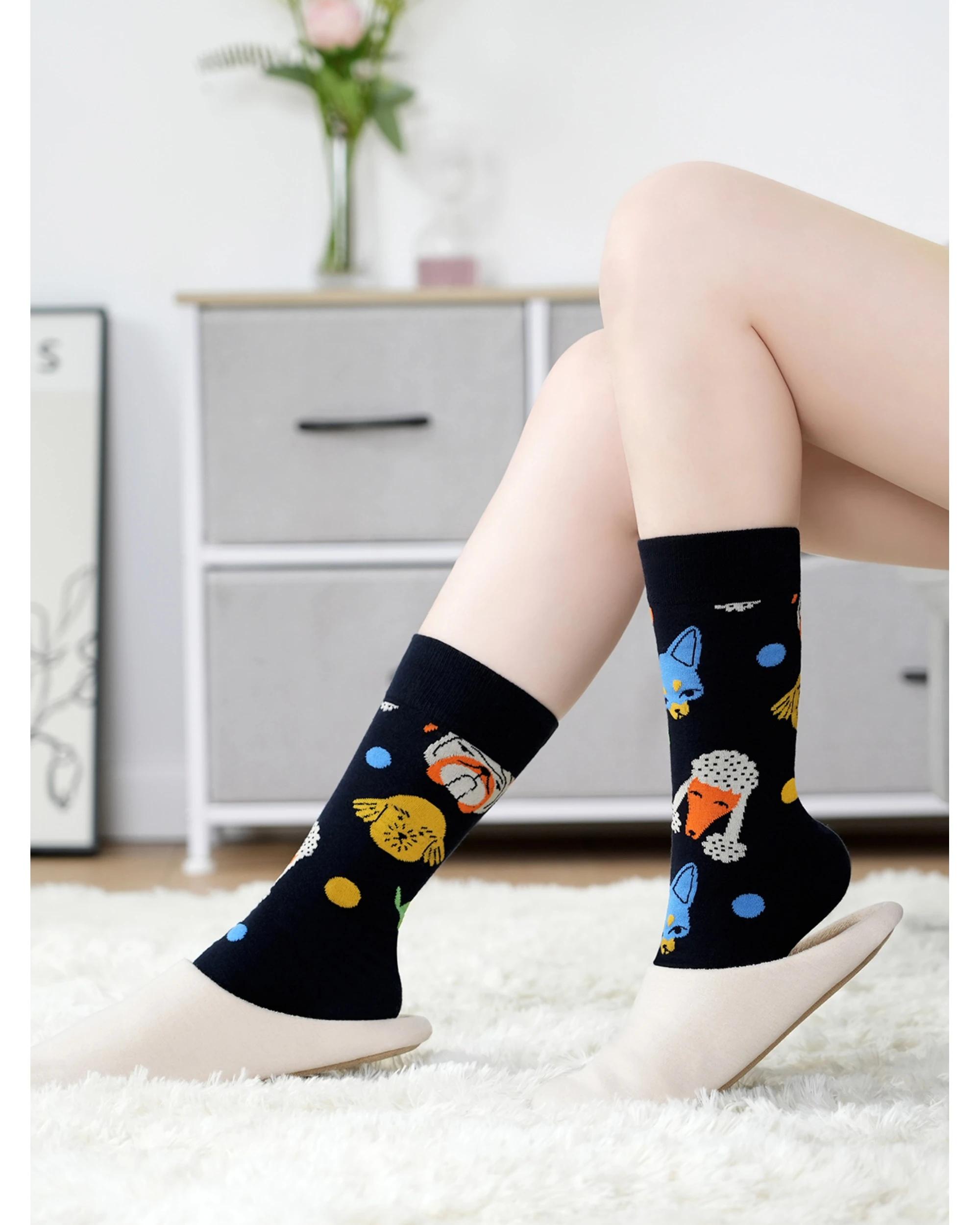 3 Advwin Medium Dog Portrait Colorful Fun Socks DOG, 3 of 5