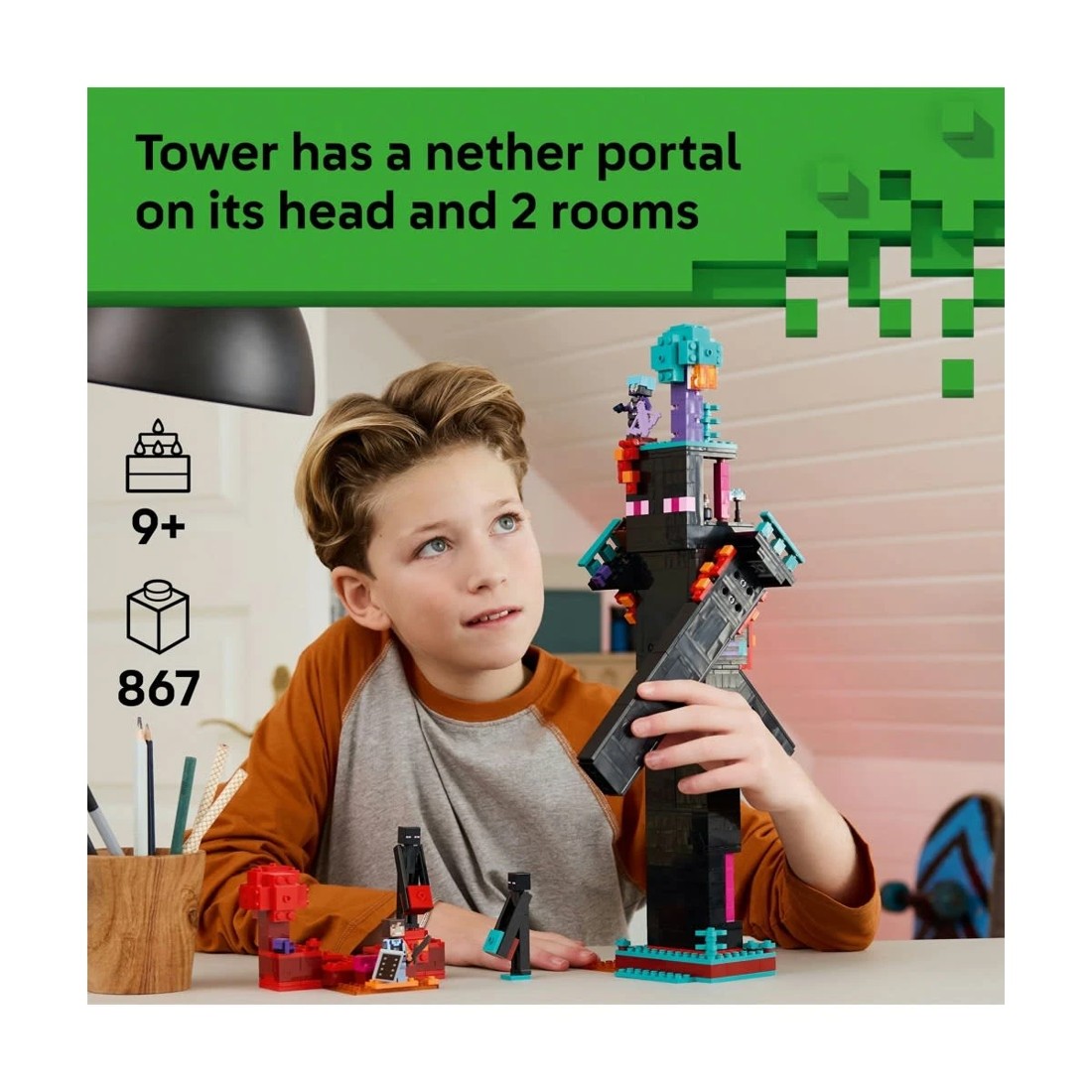 3 LEGO Minecraft The Enderman Tower 21279, 3 of 10