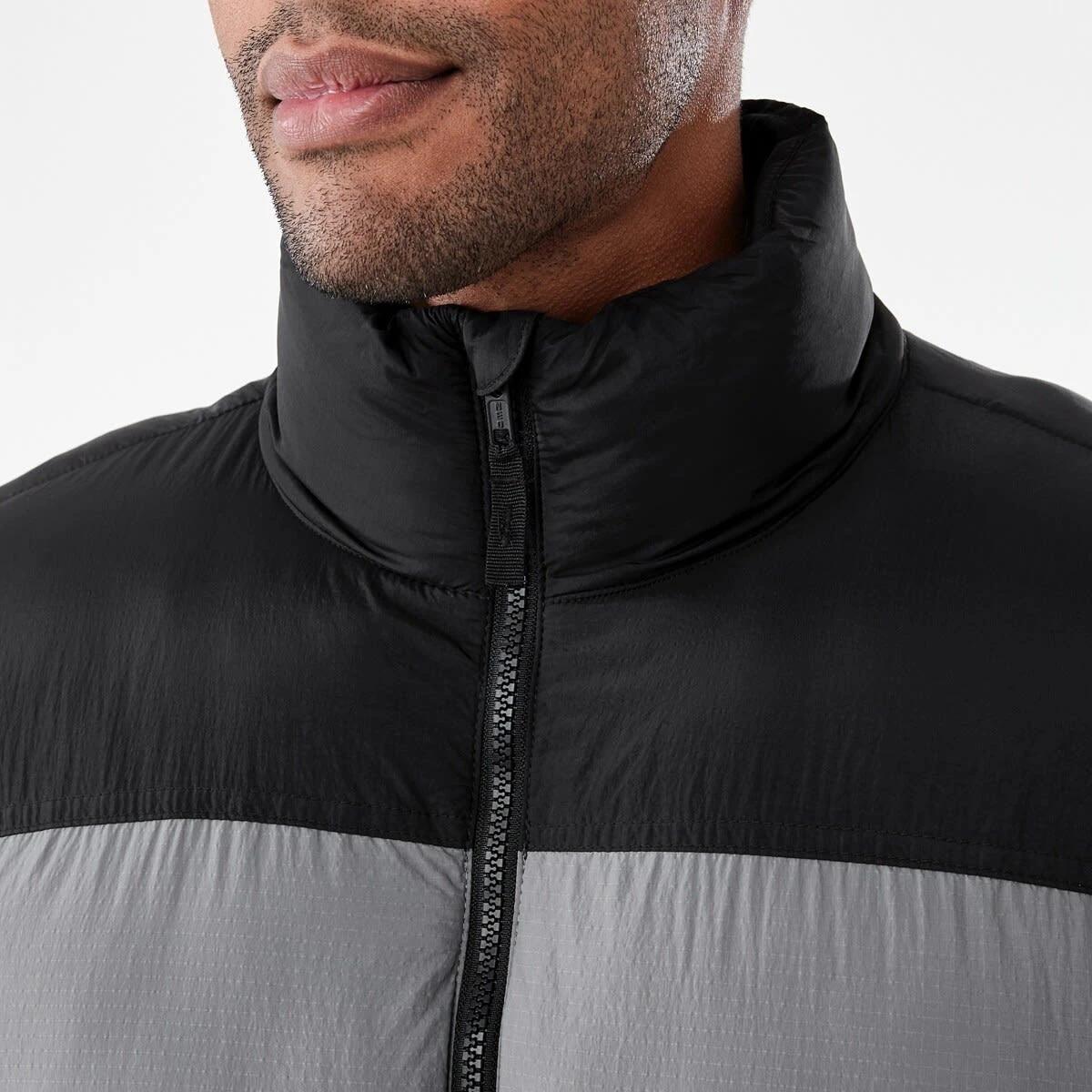 6 Active Mens Outdoor Funnel Contrast Puffer Jacket Quietshade, 6 of 7