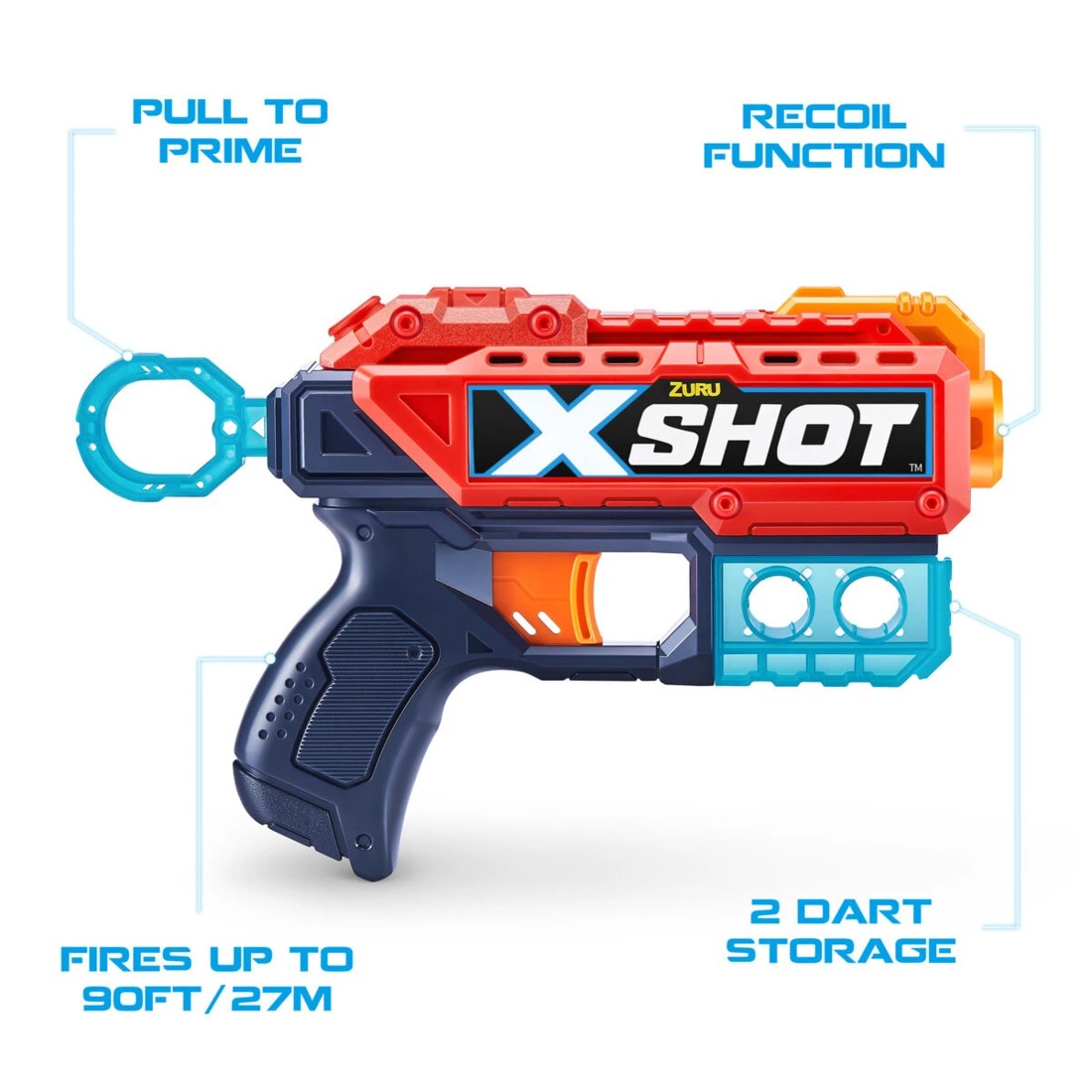 6 Zuru X-Shot Excel Double Reflex 6 Blaster Double Kickback Blaster Combo Pack, 6 of 10