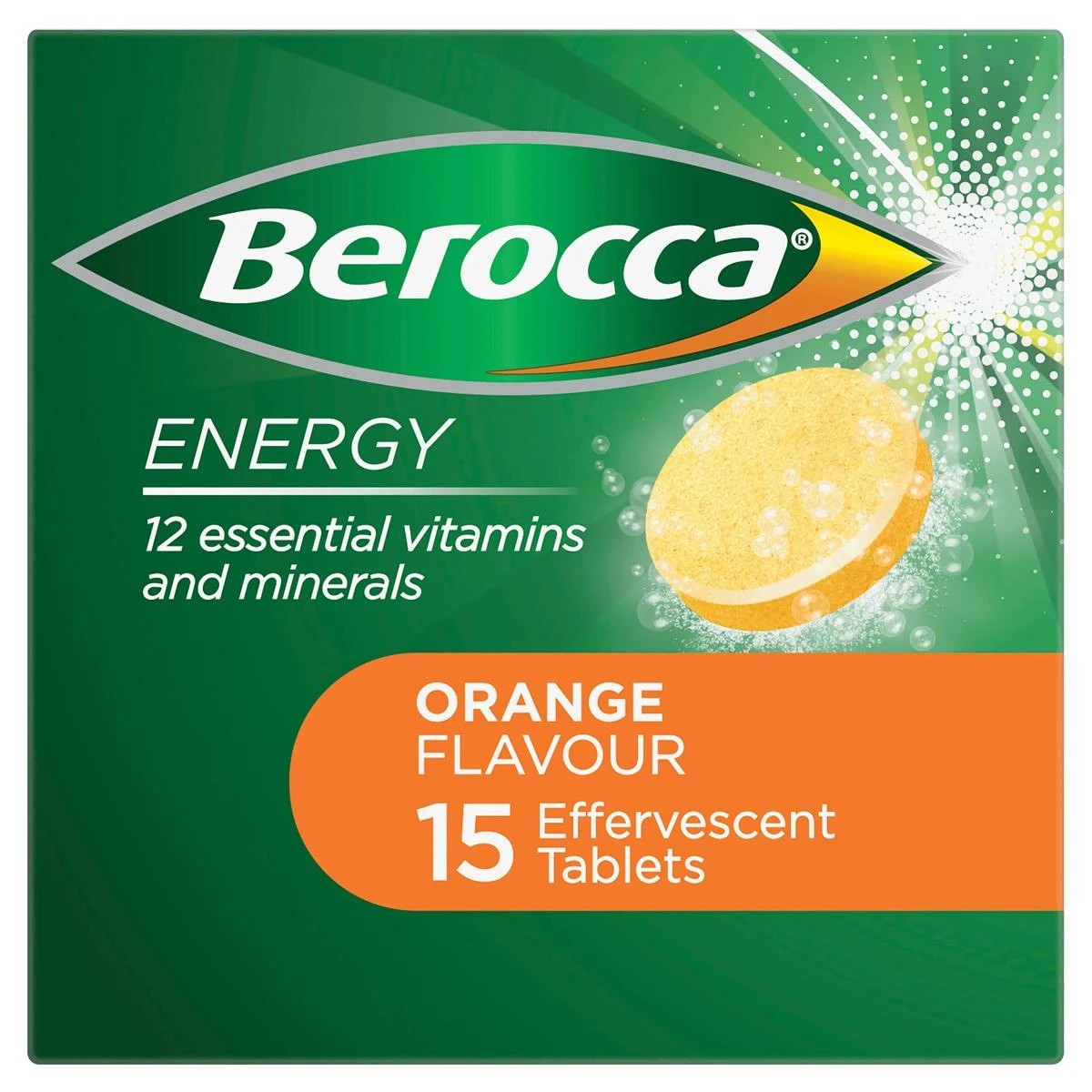 5 15 Pack Berroca Energy Orange Flavour Effervescent Tablets, 5 of 10