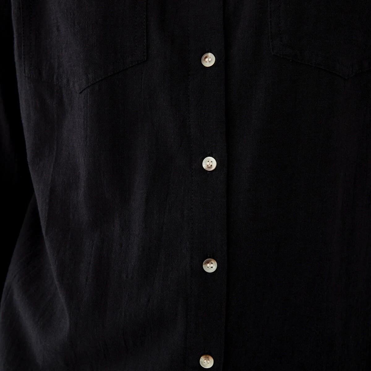 7 Long Sleeve Casual Shirt Black, 7 of 8