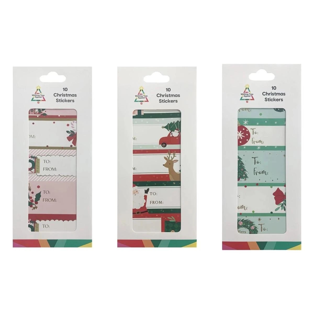 1 10 Pack Wishing Tree Christmas Stickers - Assorted, 1 of 5