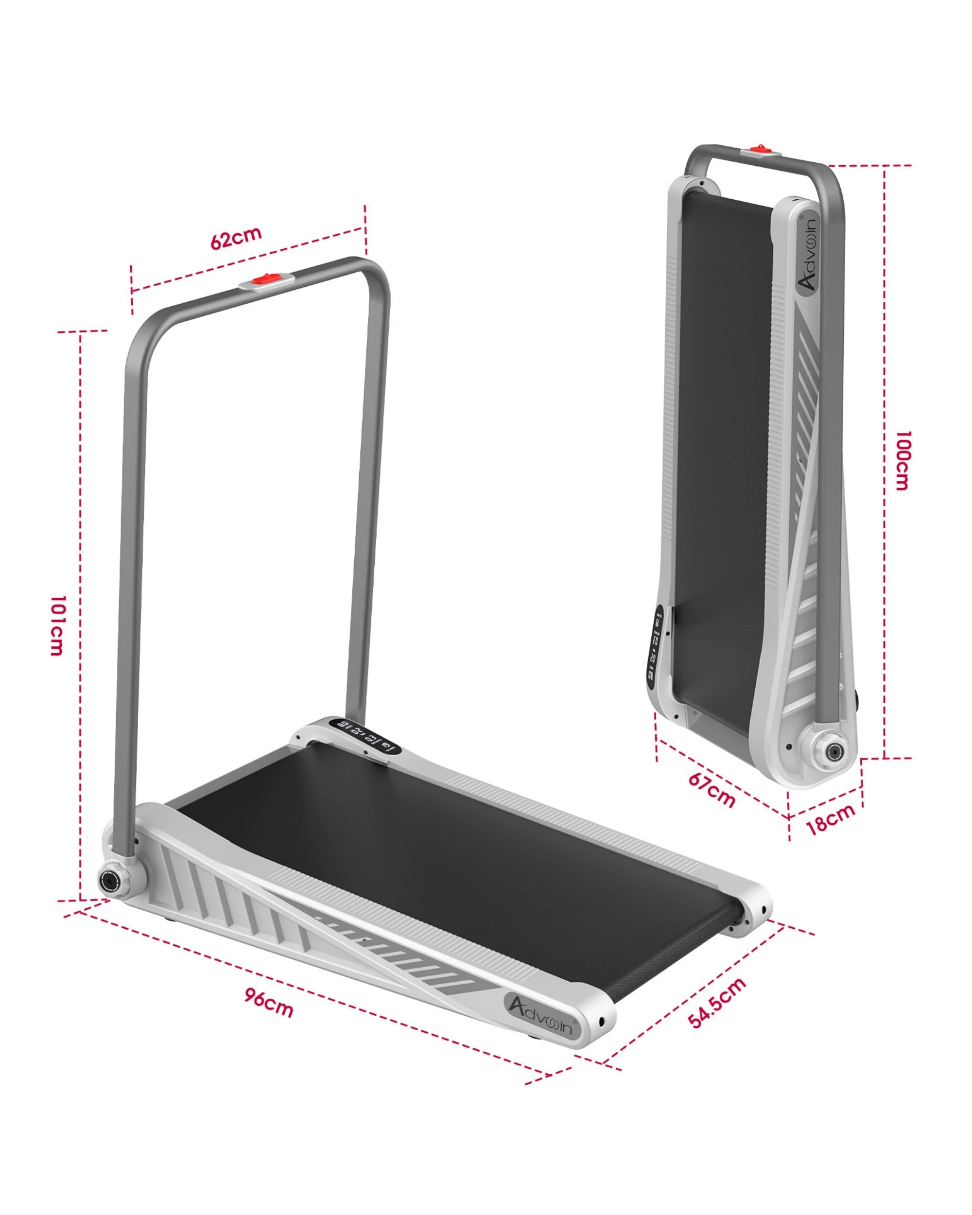 6 Advwin Incline Treadmill Under Desk Walking Pad Silver - Silver, 6 of 6