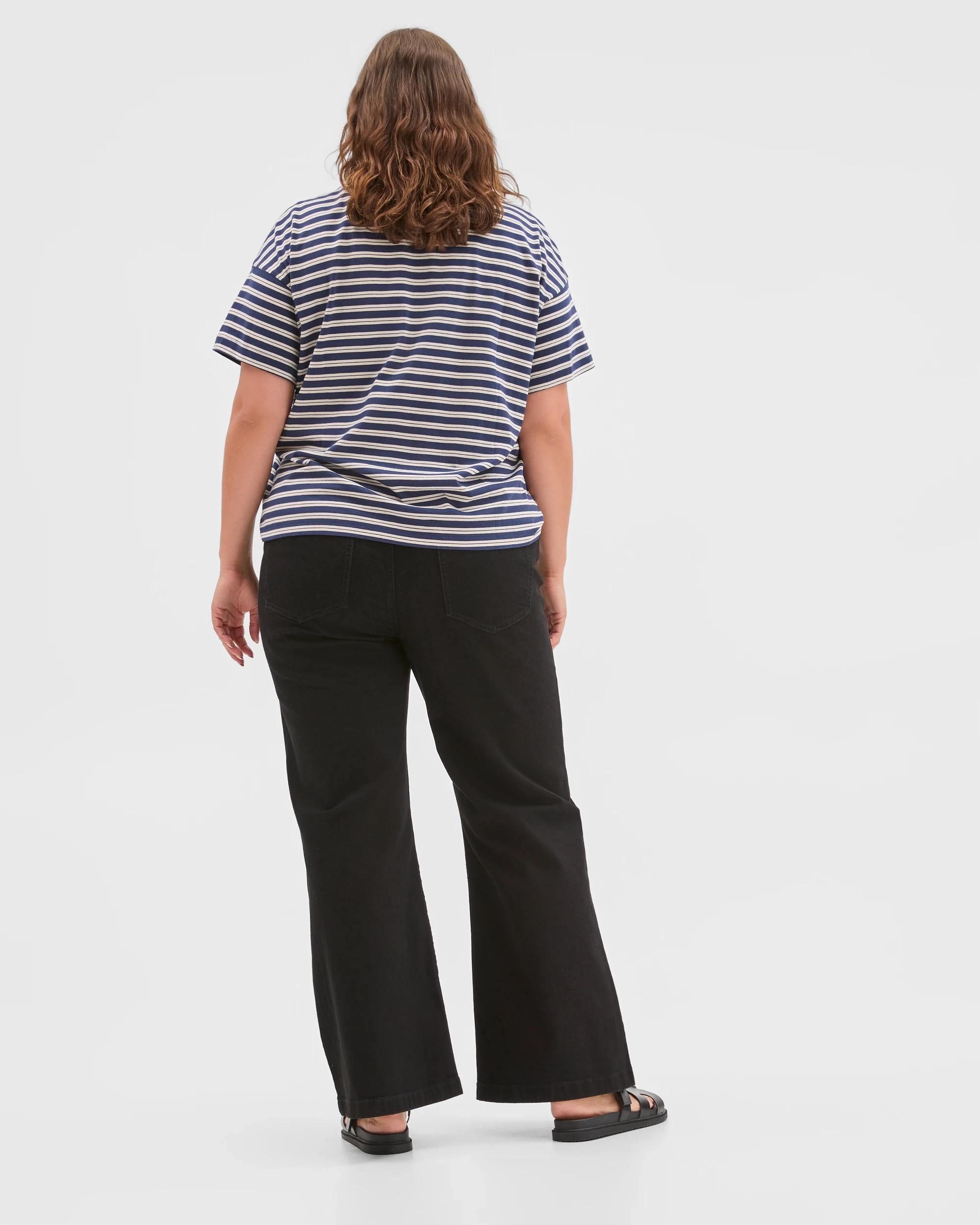 4 Target Curve Plus Size Denim Wide Leg Full Length Jeans BLACK, 4 of 6