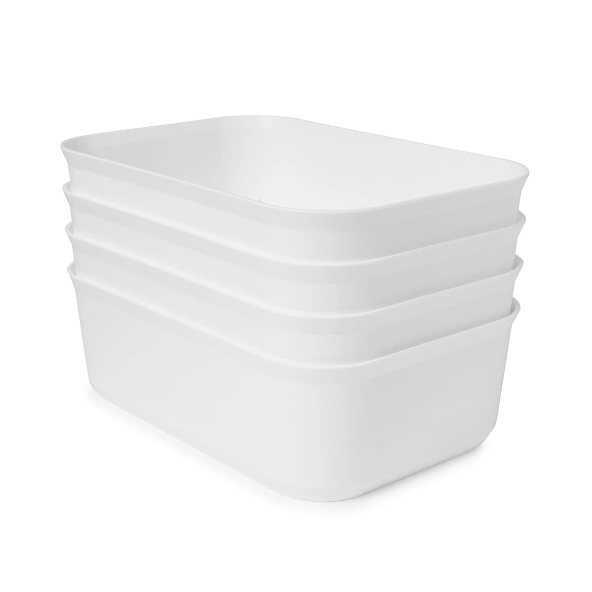 2 4 Pack 3L Utile Tub - Medium, White, 2 of 8
