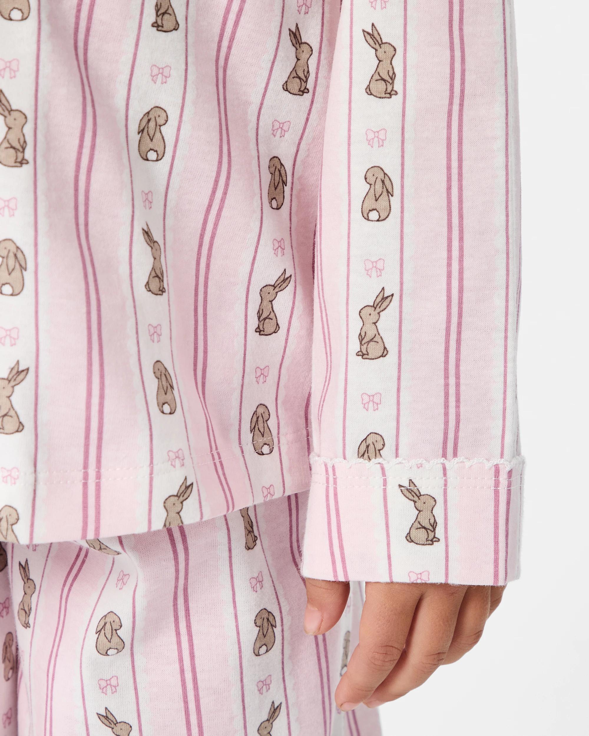 5 Button Through Pyjama Set Pnk Buny, 5 of 6