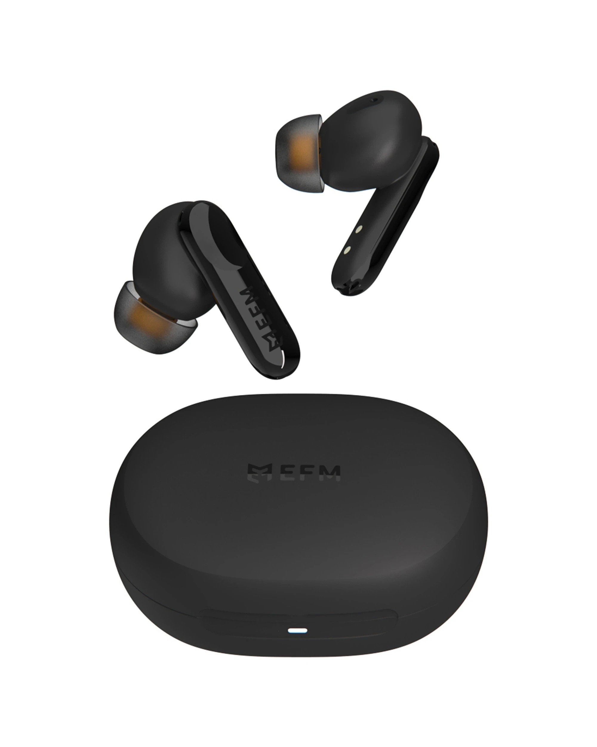 1 EFM Chicago TWS In-Ear Wireless Earbuds ANC Earbuds Wireless Charging Case - Black, 1 of 6