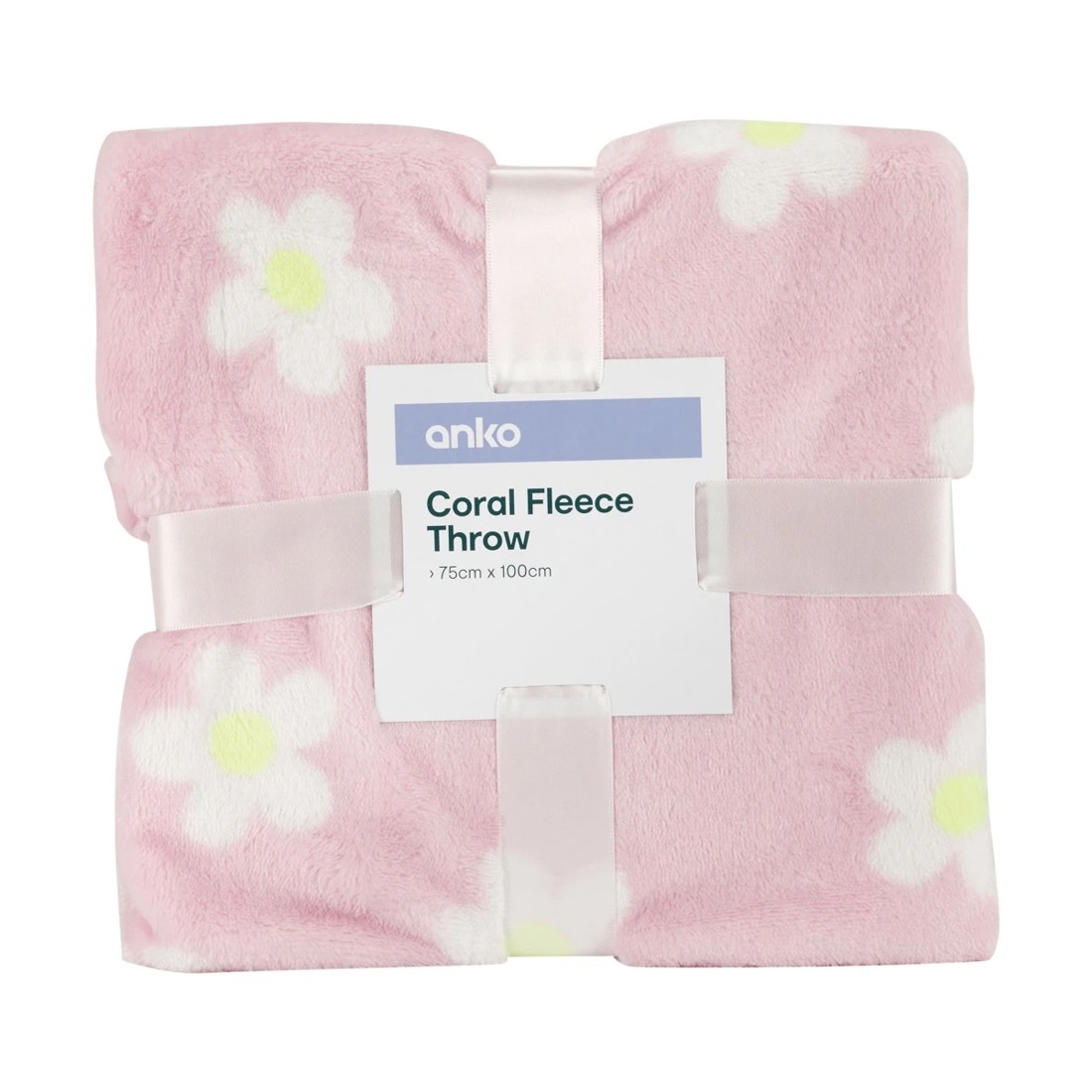 5 Coral Fleece Throw - Daisy, 5 of 5