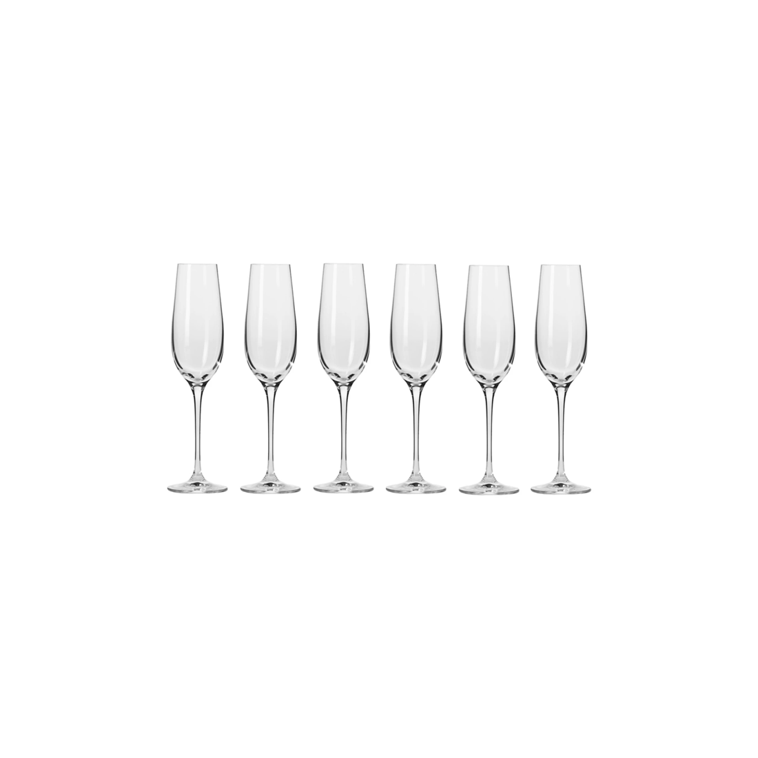 1 Krosno 6pc Harmony Stemmed Champagne Flute Set 200ml Party Glassware Set
 - Plain, 1 of 3