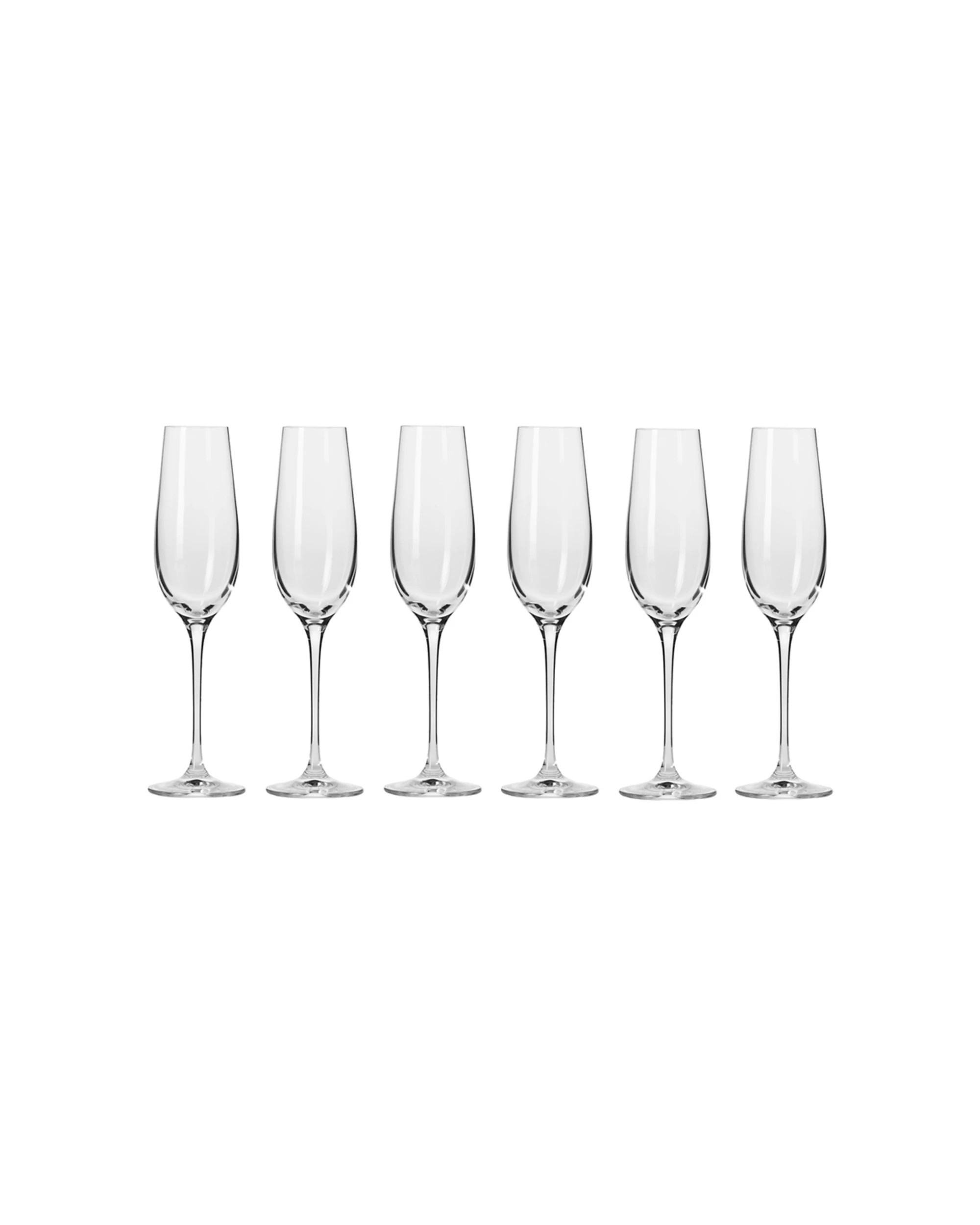 1 Krosno Harmony 6-Piece Stemmed Champagne Flute Set 200ml - Plain, 1 of 3
