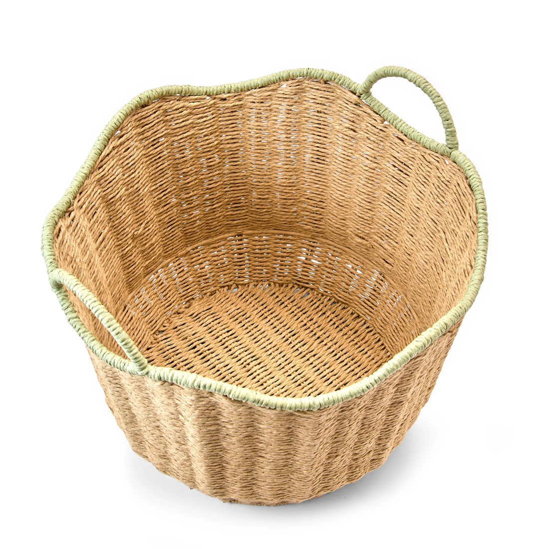 5 Round Wavy Basket - Large, Beige, 5 of 6